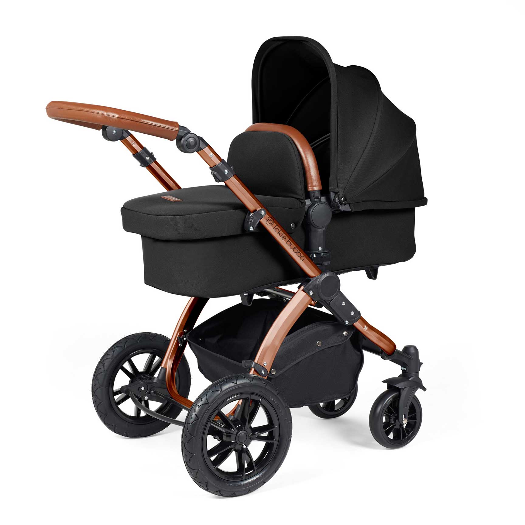 Ickle Bubba Stomp Luxe All-in-One Travel System with Isofix Base in Bronze/Midnight/Tan 10-011-300-021 5056515026603