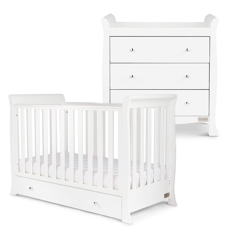 Ickle Bubba Snowdon 4 in 1 Mini 2 Piece Furniture Set - White Nursery Room Sets
