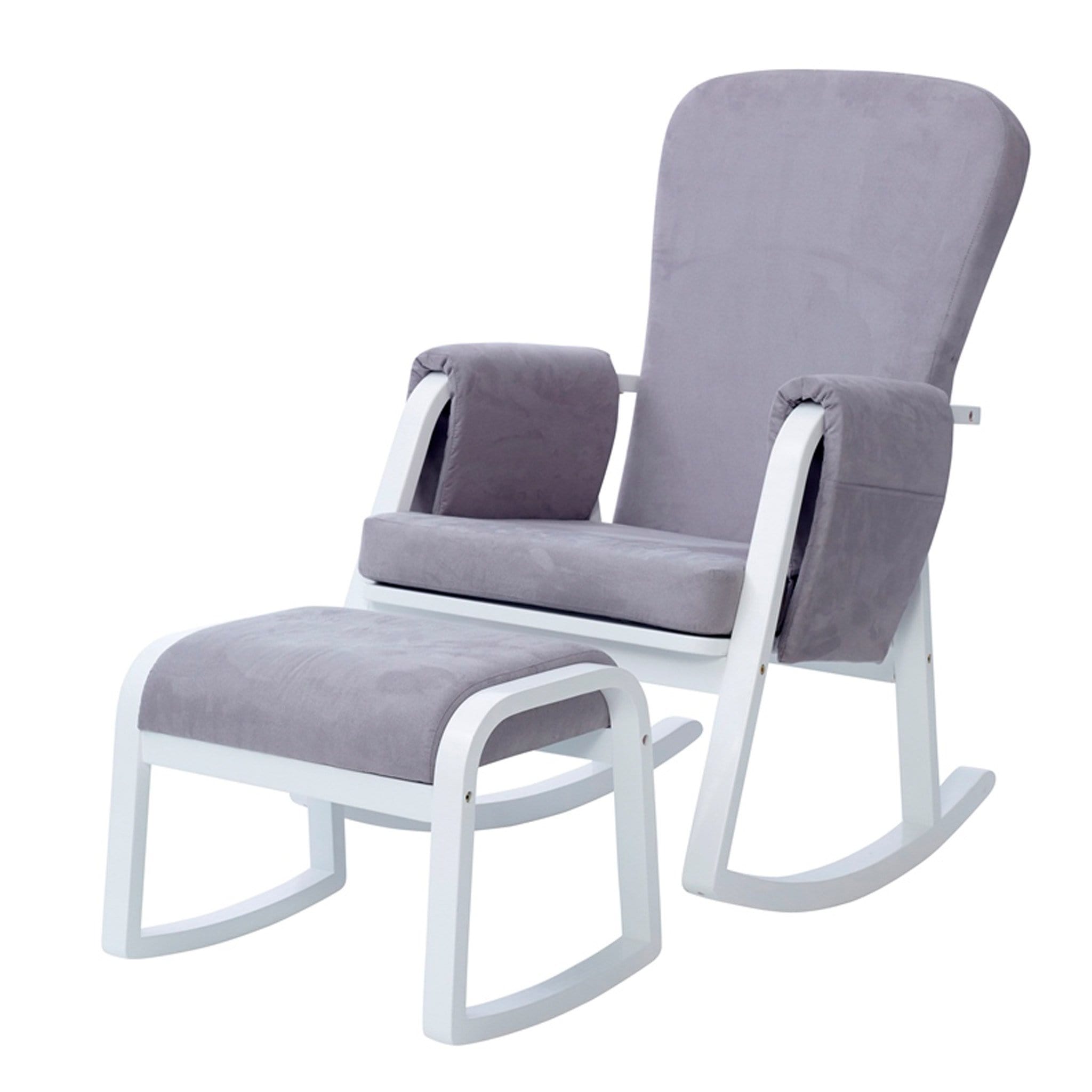 Ickle Bubba Dursley Rocking Chair and Stool Pearl Grey Nursing Chairs 48-005-000-840 5060738074327