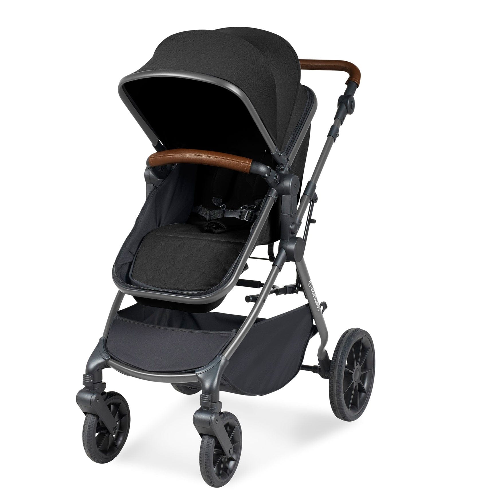 Ickle Bubba Ickle Bubba Cosmo 2 in 1 Plus Carrycot & Pushchair in Gun metal/Black Travel Systems 10-007-001-135 5056515025613