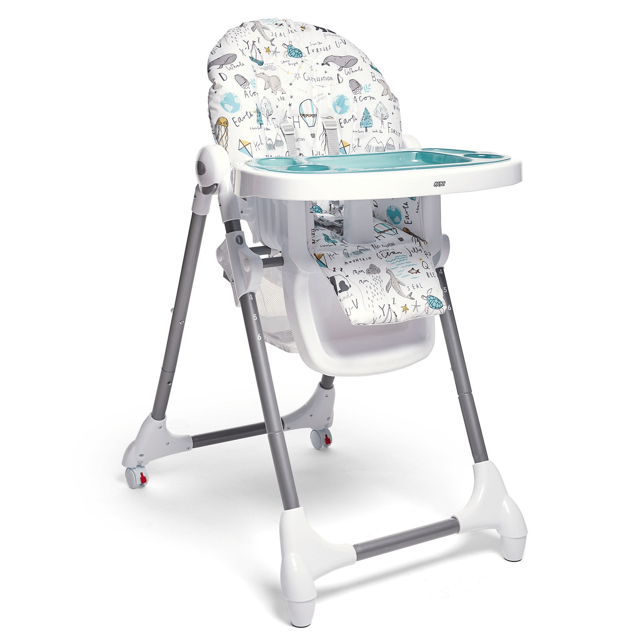 Mamas & Papas Snax Highchair Happy Planet Baby Highchairs 115254000 5057232375586