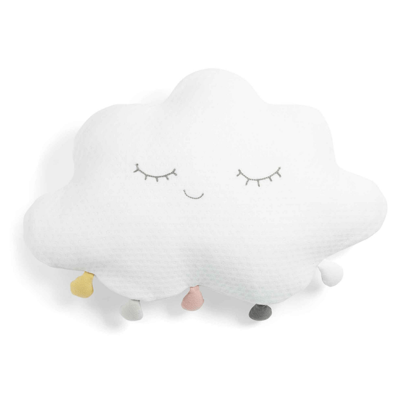 Mamas & Papas Cushion White Pom Pom Cloud Baby Nests & Cushions 753202700 5057232136958