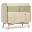Mamas & Papas Coxley 3 Piece Cotbed Range in Natural/Olive Nursery Room Sets