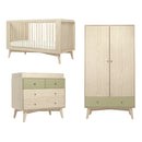 Mamas & Papas Coxley 3 Piece Cotbed Range in Natural/Olive Nursery Room Sets