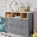 Mamas & Papas Harwell 2 Piece Cotbed & Dresser Roomset Grey/Oak Nursery Room Sets SEHL1TM00 5057232688143