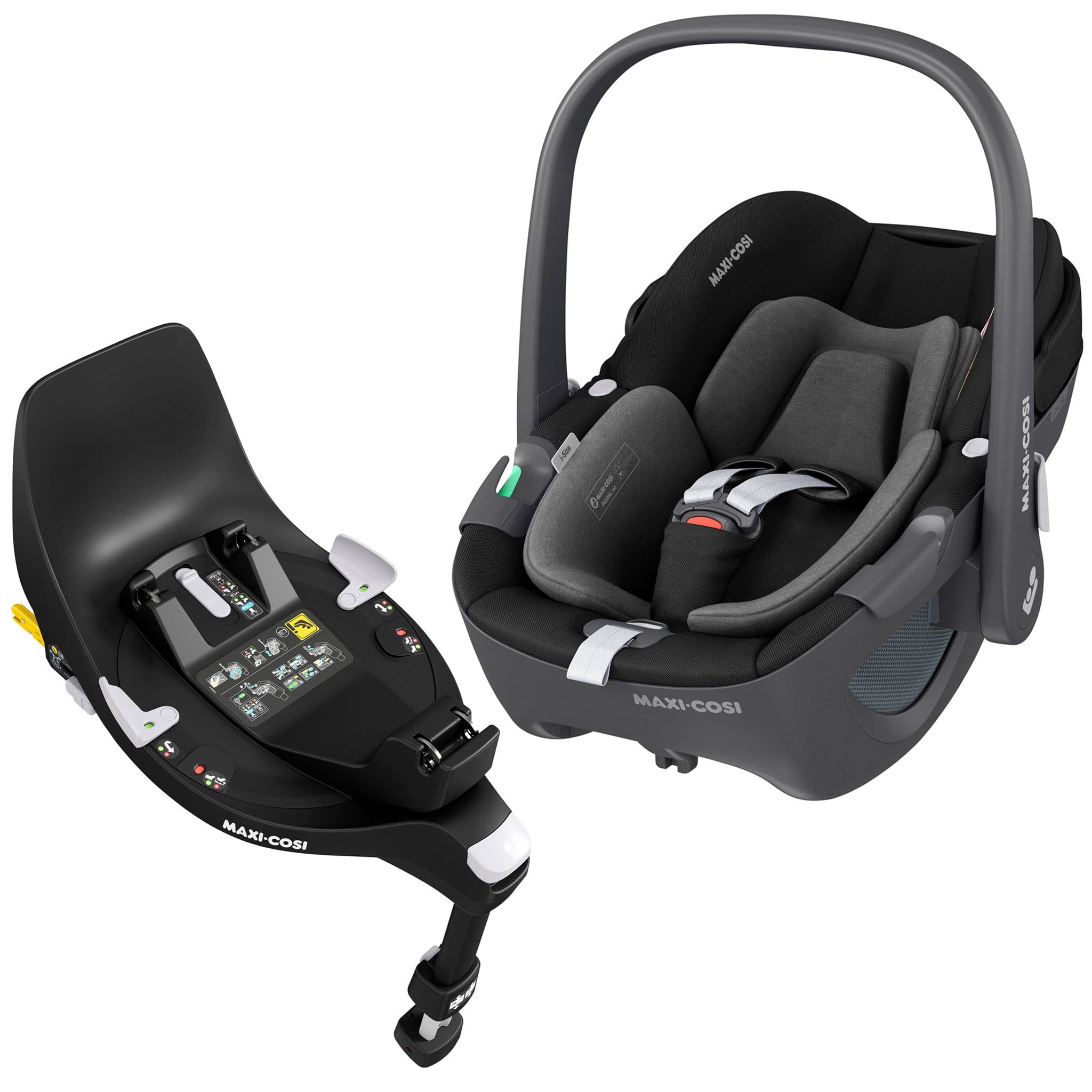 Maxi Cosi Pebble 360 & Family Fix 360 Base Bundle Essential Black i-Size Car Seats 8336-ESS-BLK 8712930170501