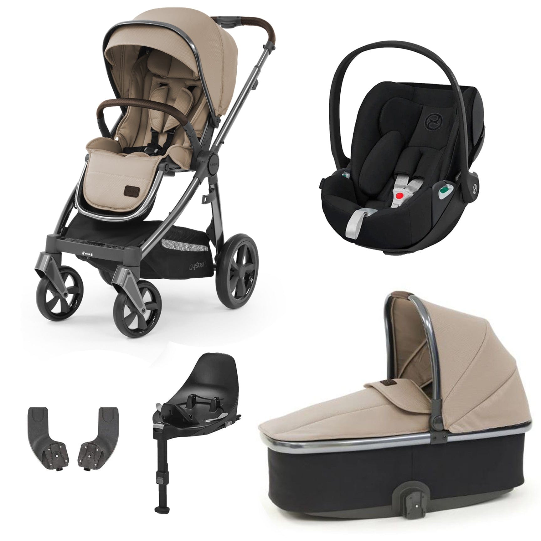 Babystyle Oyster 3 Essential Bundle with Car Seat in Butterscotch Travel Systems 9111-BTS-3 5060711564630