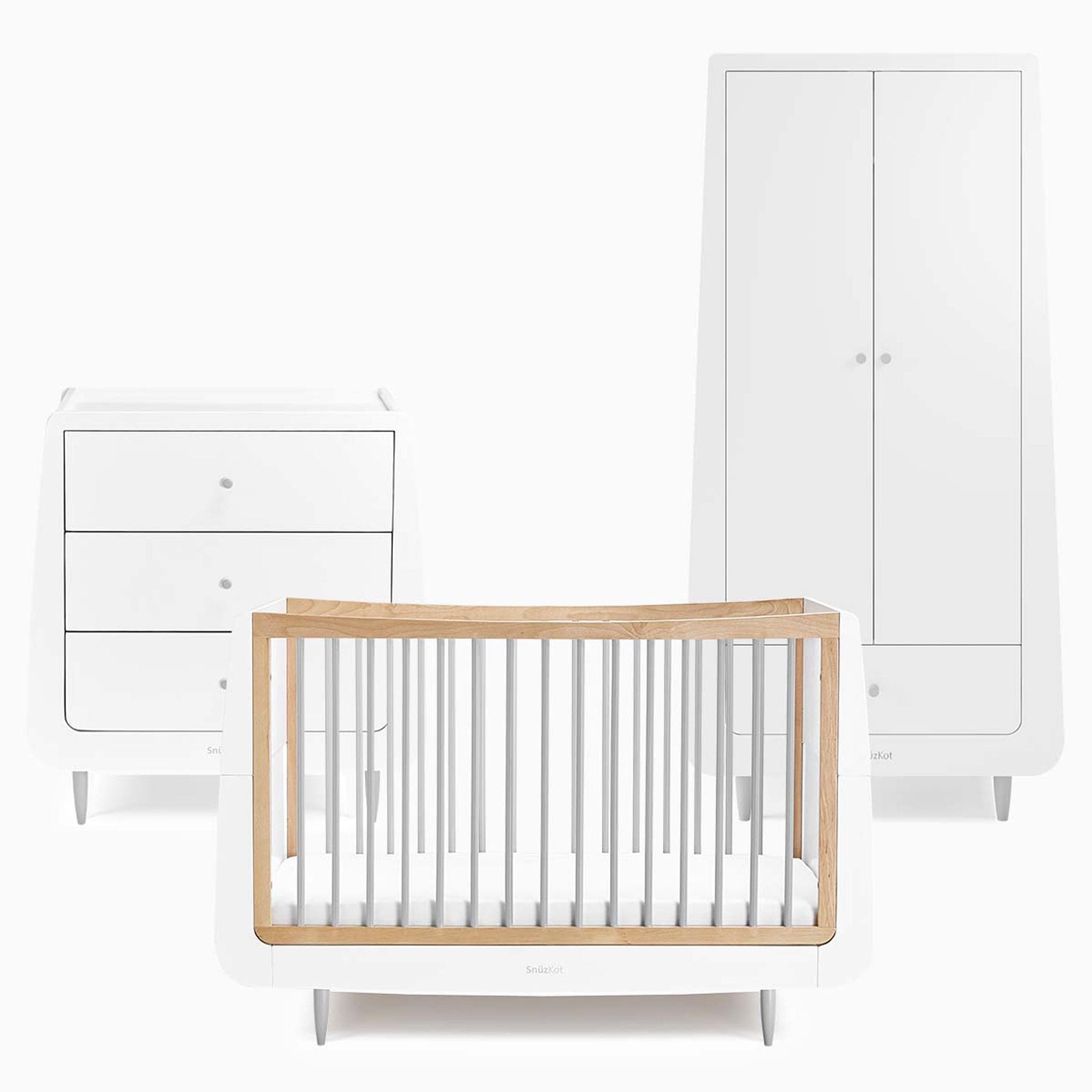 SnüzKot Skandi 3 Piece Nursery Furniture Set in Grey Nursery Room Sets 11300-SK-GRY 5060730242465