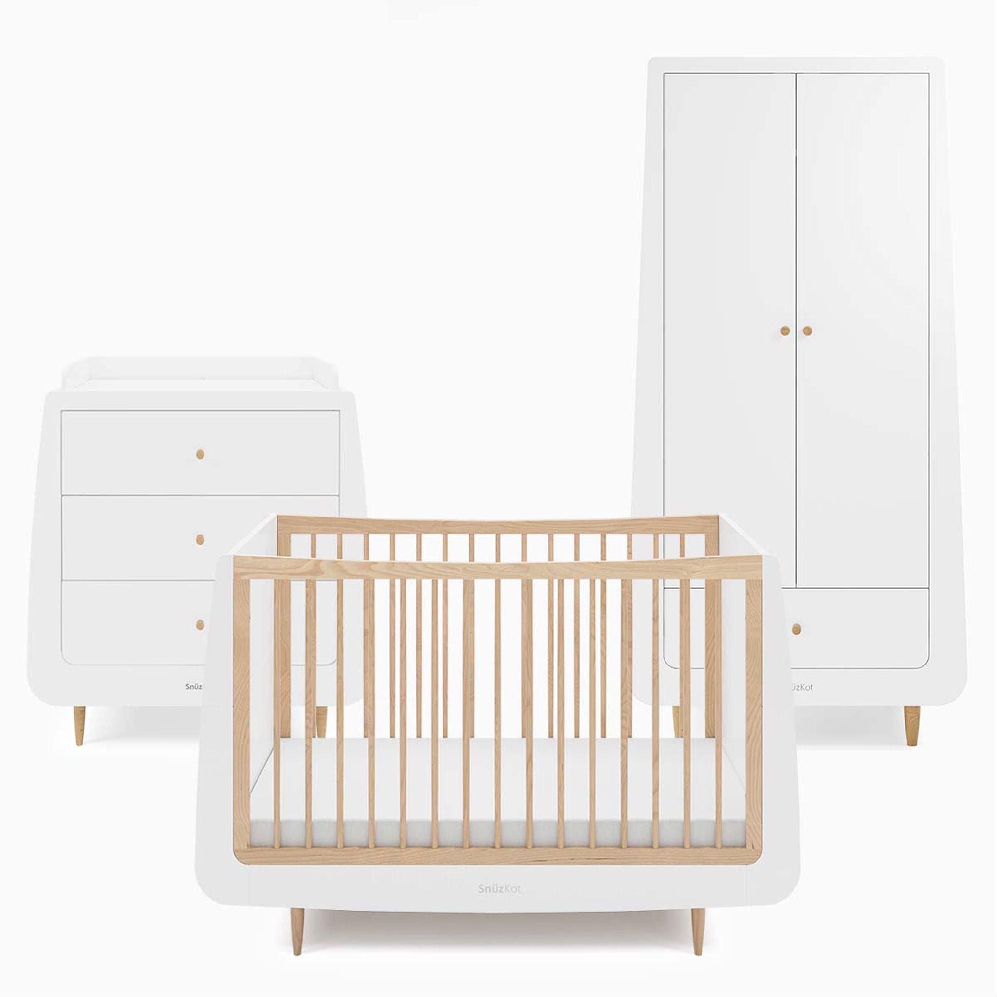 SnüzKot Skandi 3 Piece Nursery Furniture Set in Natural Nursery Room Sets 11304-SK-NAT 5060730242472