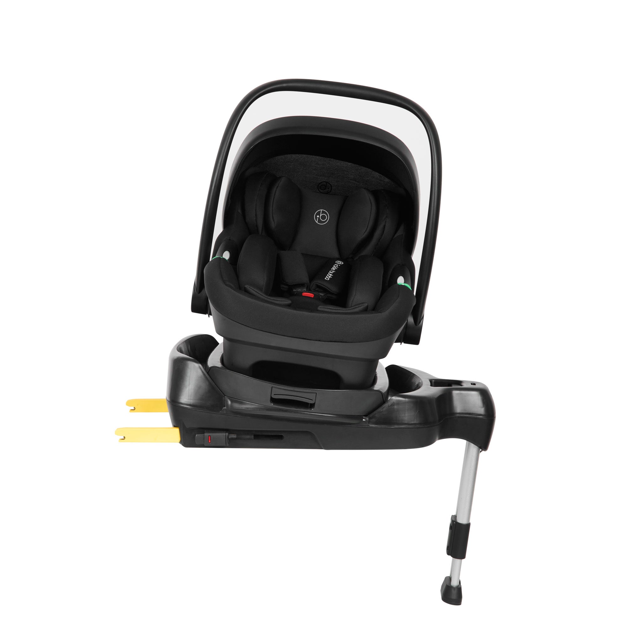 Ickle Bubba Cosmo 9-Piece Travel System with i-Size Nimbus Car Seat & Spin Isofix Base in Black / Graphite Grey / Tan