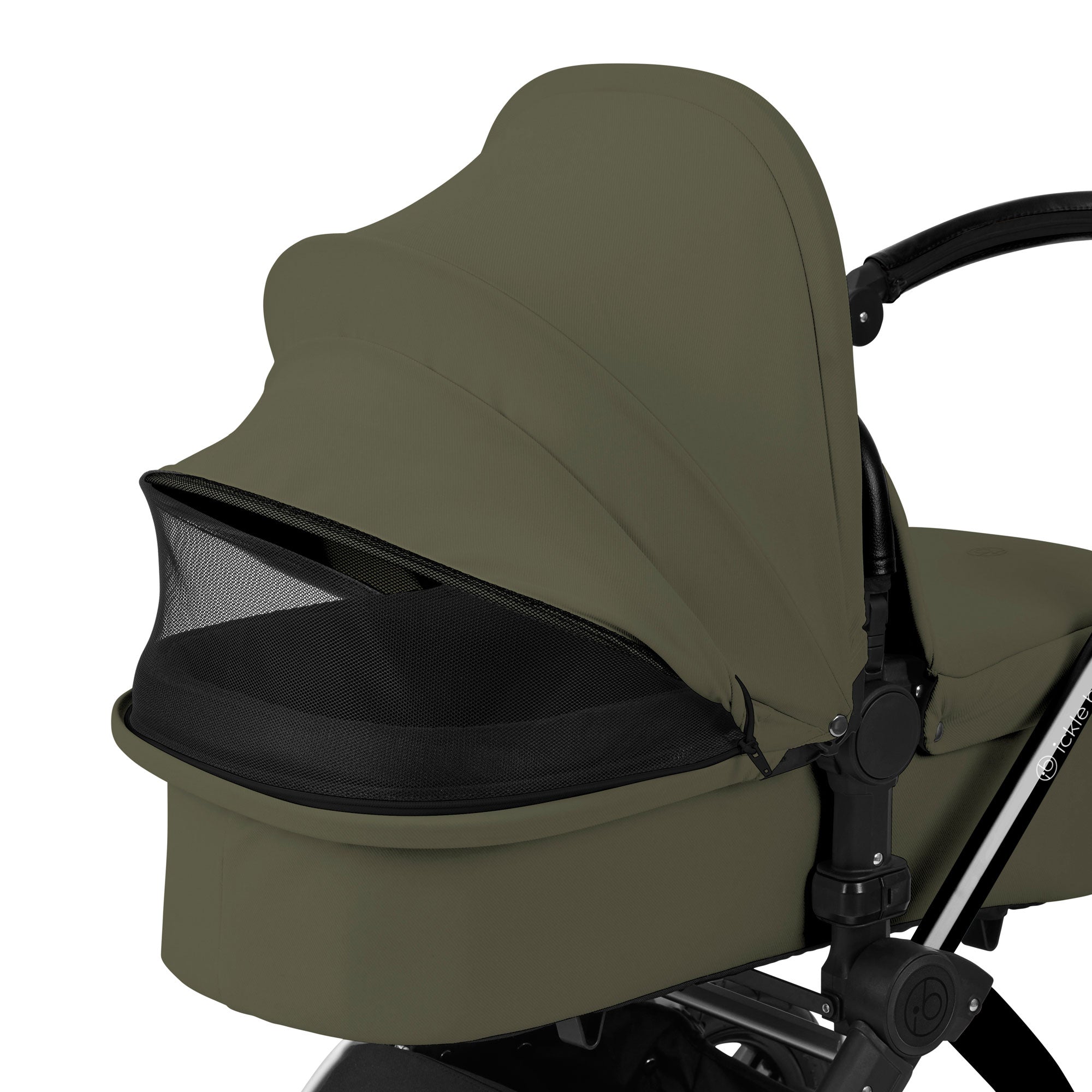 Ickle Bubba Stomp Luxe 12 Piece Travel System with i-Size Nimbus Car Seat & Spin Isofix Base in Woodland