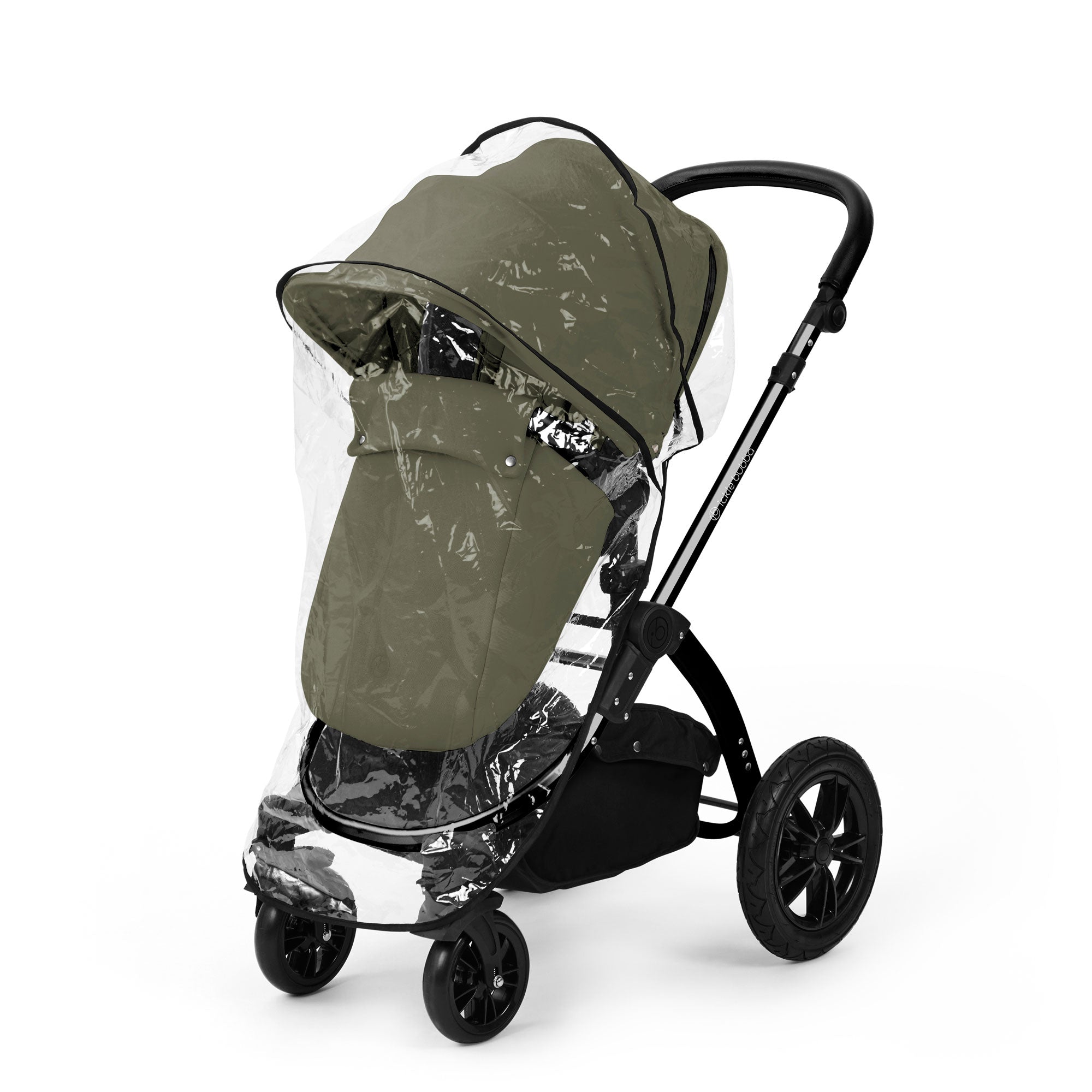 Ickle Bubba Stomp Luxe 12 Piece Travel System with i-Size Nimbus Car Seat & Spin Isofix Base in Woodland