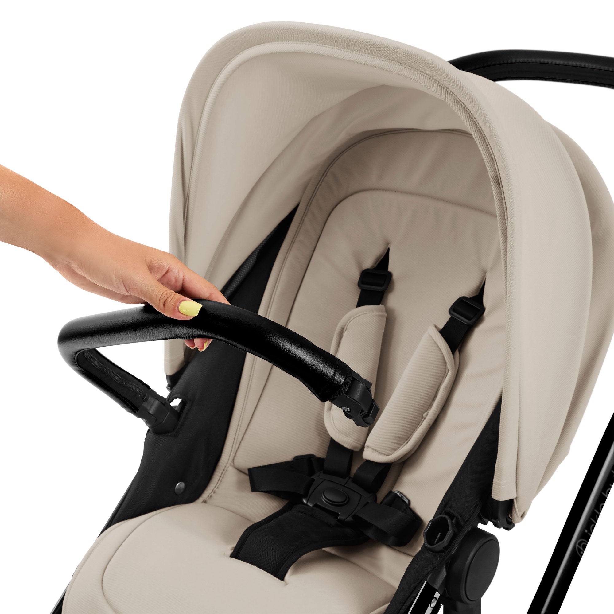 Ickle Bubba Stomp Luxe 12 Piece Travel System with i-Size Nimbus Car Seat & Spin Isofix Base in Stone