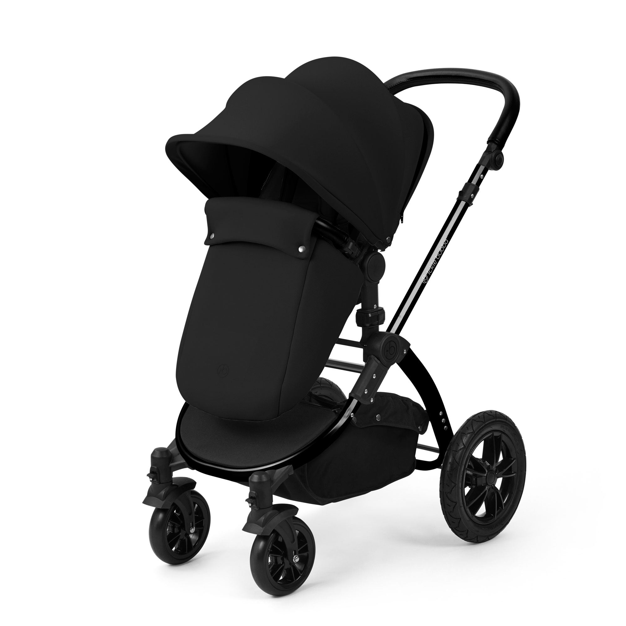 Ickle Bubba Stomp Luxe 12 Piece Travel System with i-Size Nimbus Car Seat & Spin Isofix Base in Midnight