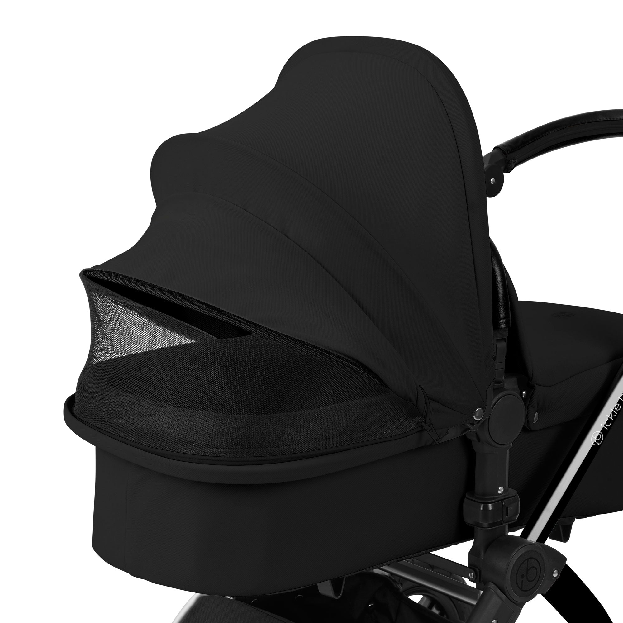 Ickle Bubba Stomp Luxe 12 Piece Travel System with i-Size Nimbus Car Seat & Spin Isofix Base in Midnight