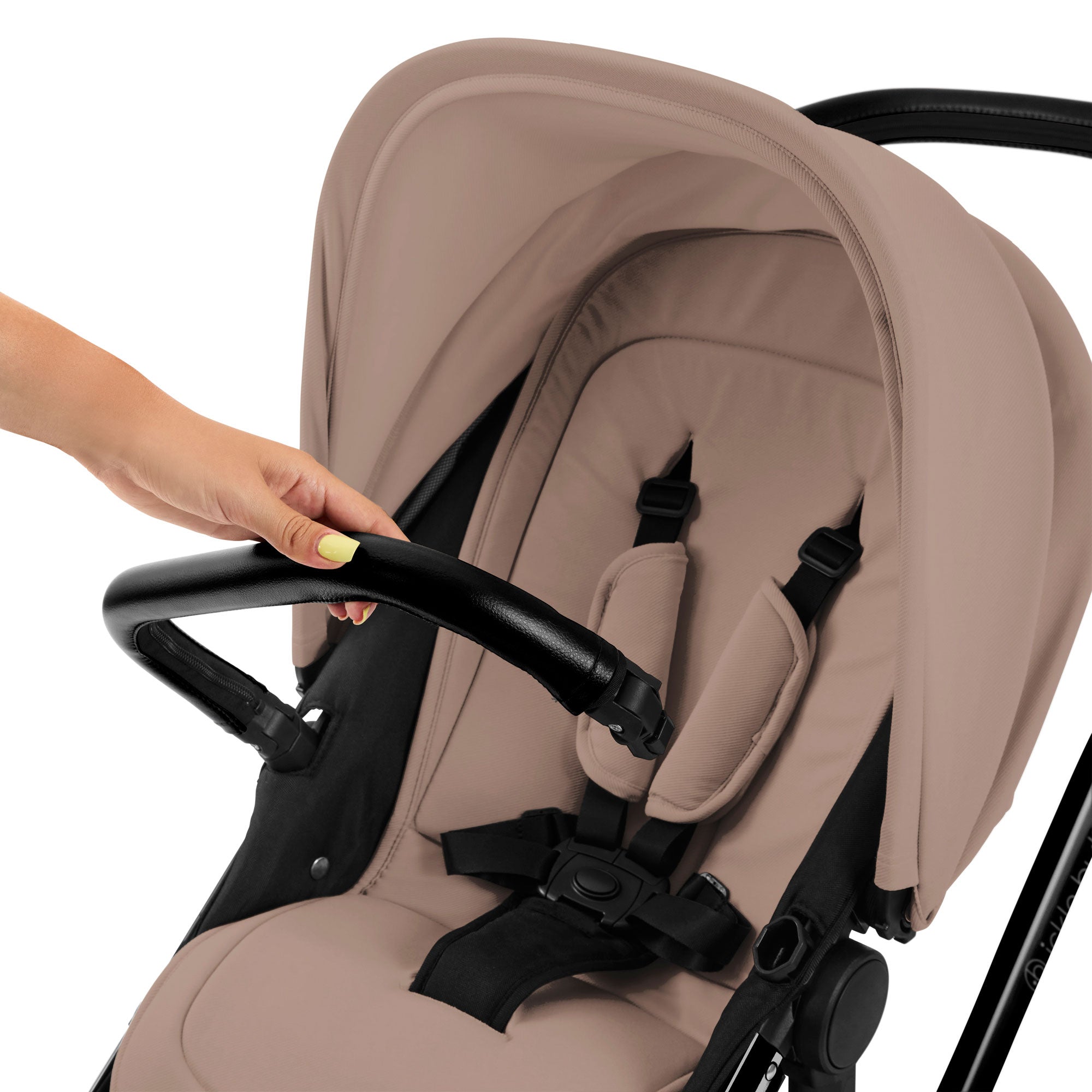 Ickle Bubba Stomp Luxe 12 Piece Travel System with i-Size Nimbus Car Seat & Spin Isofix Base in Desert