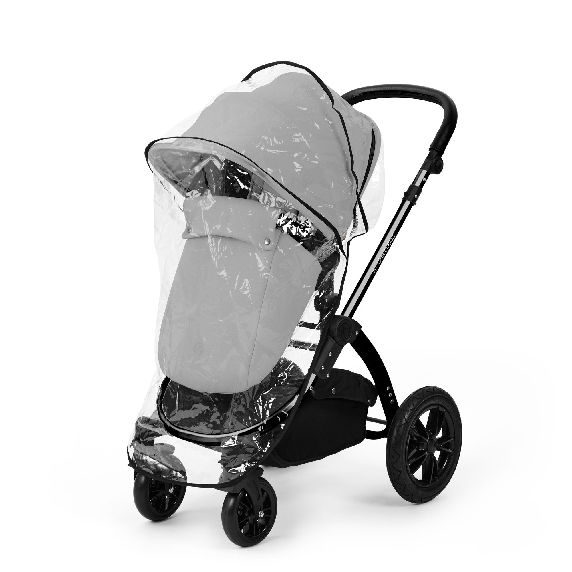 Ickle Bubba Stomp Luxe 12 Piece Travel System with i-Size Nimbus Car Seat & Spin Isofix Base in Pearl Grey