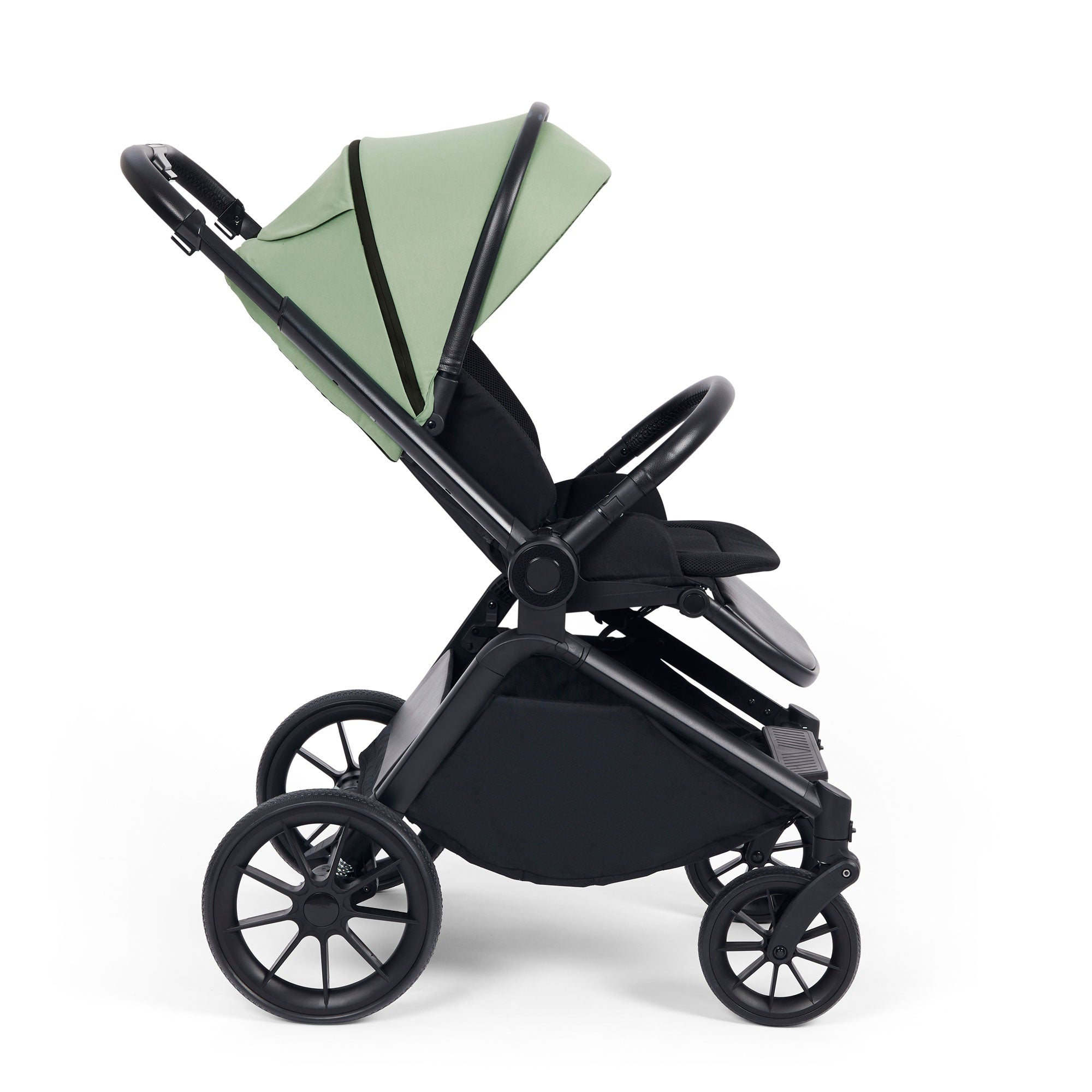 Ickle Bubba Altima 12 Piece Travel System with i-Size Nimbus Car Seat & Spin Isofix Base in Sage Green