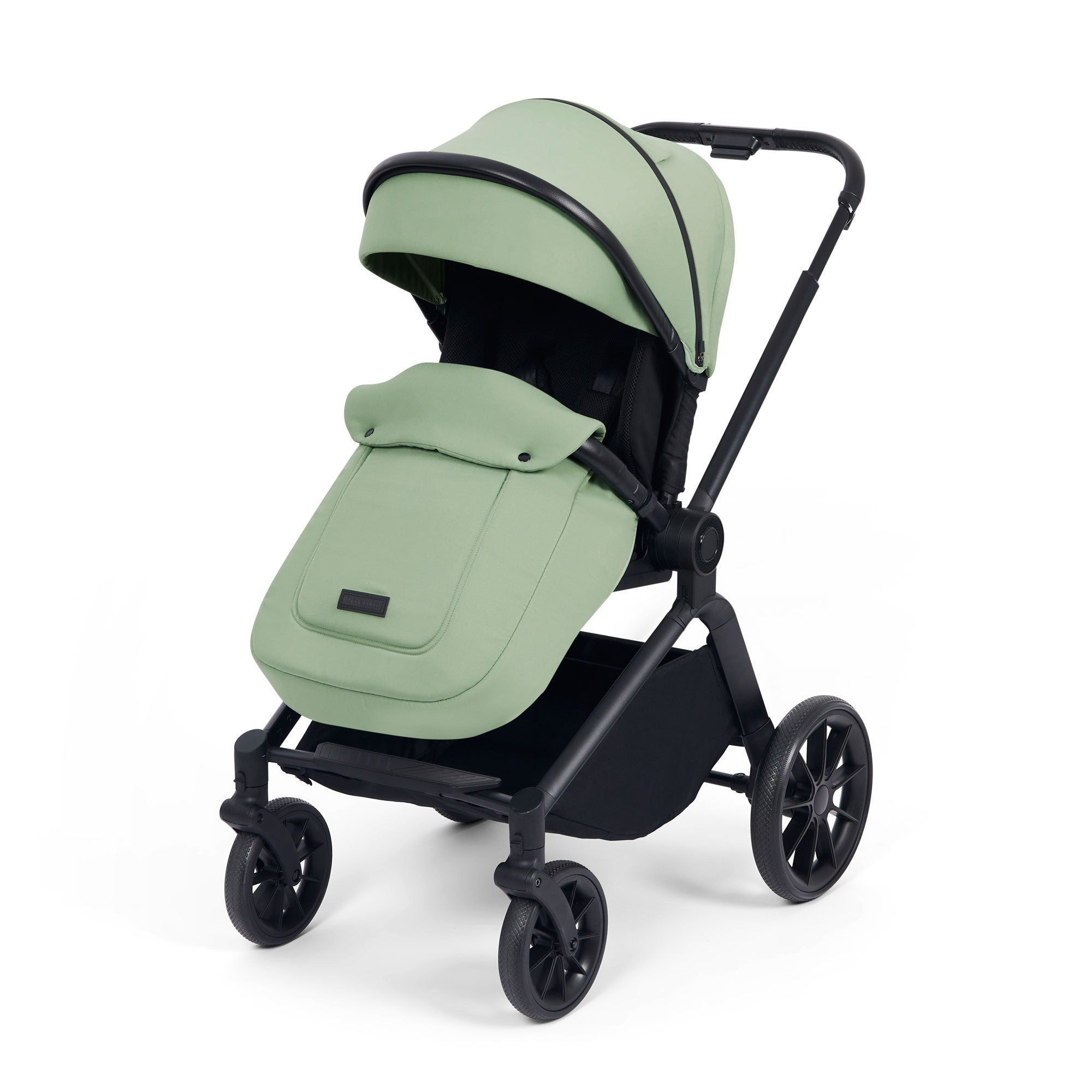 Ickle Bubba Altima 12 Piece Travel System with i-Size Nimbus Car Seat & Spin Isofix Base in Sage Green