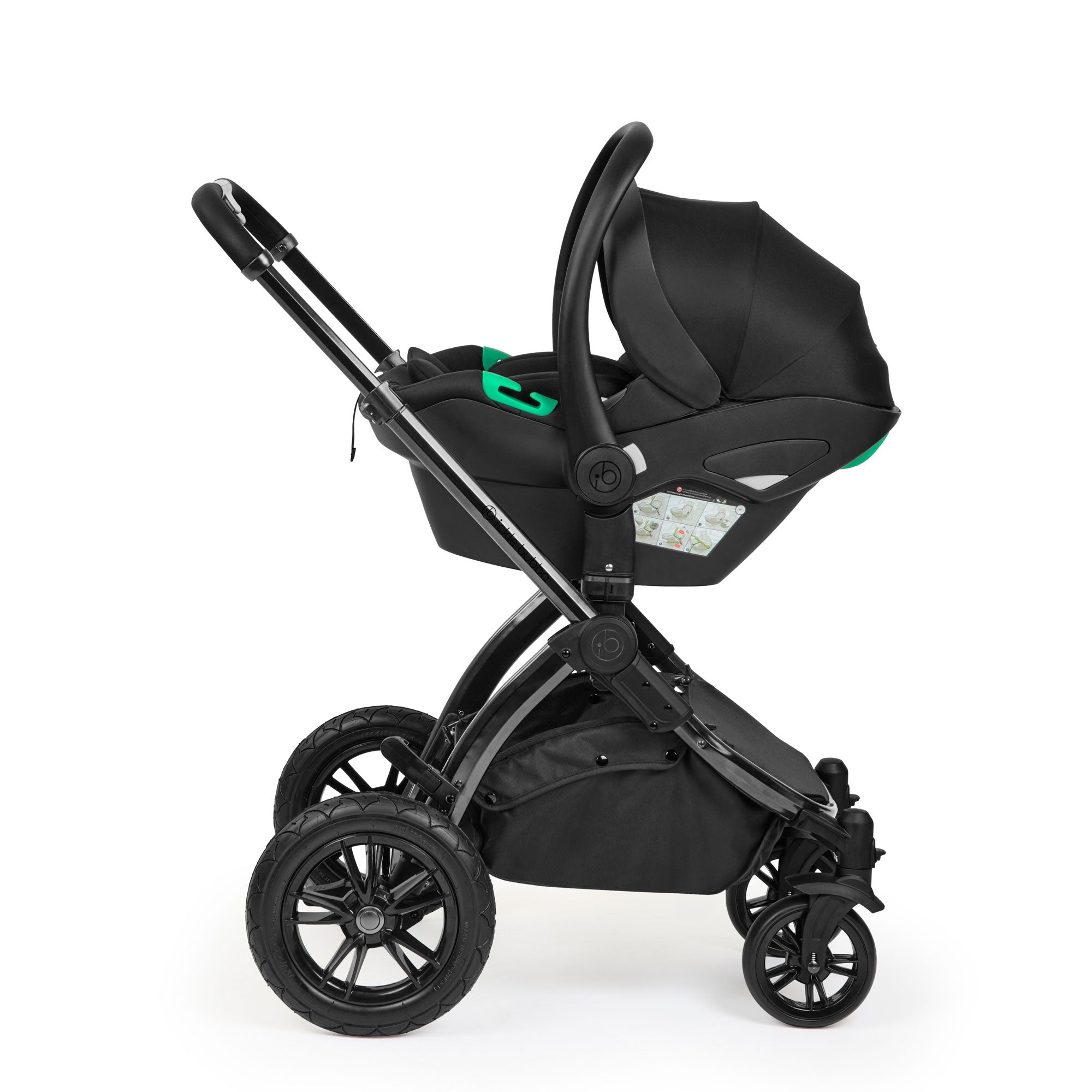 Ickle Bubba Stomp Luxe Elements Edition 15 Piece Travel System in Raven