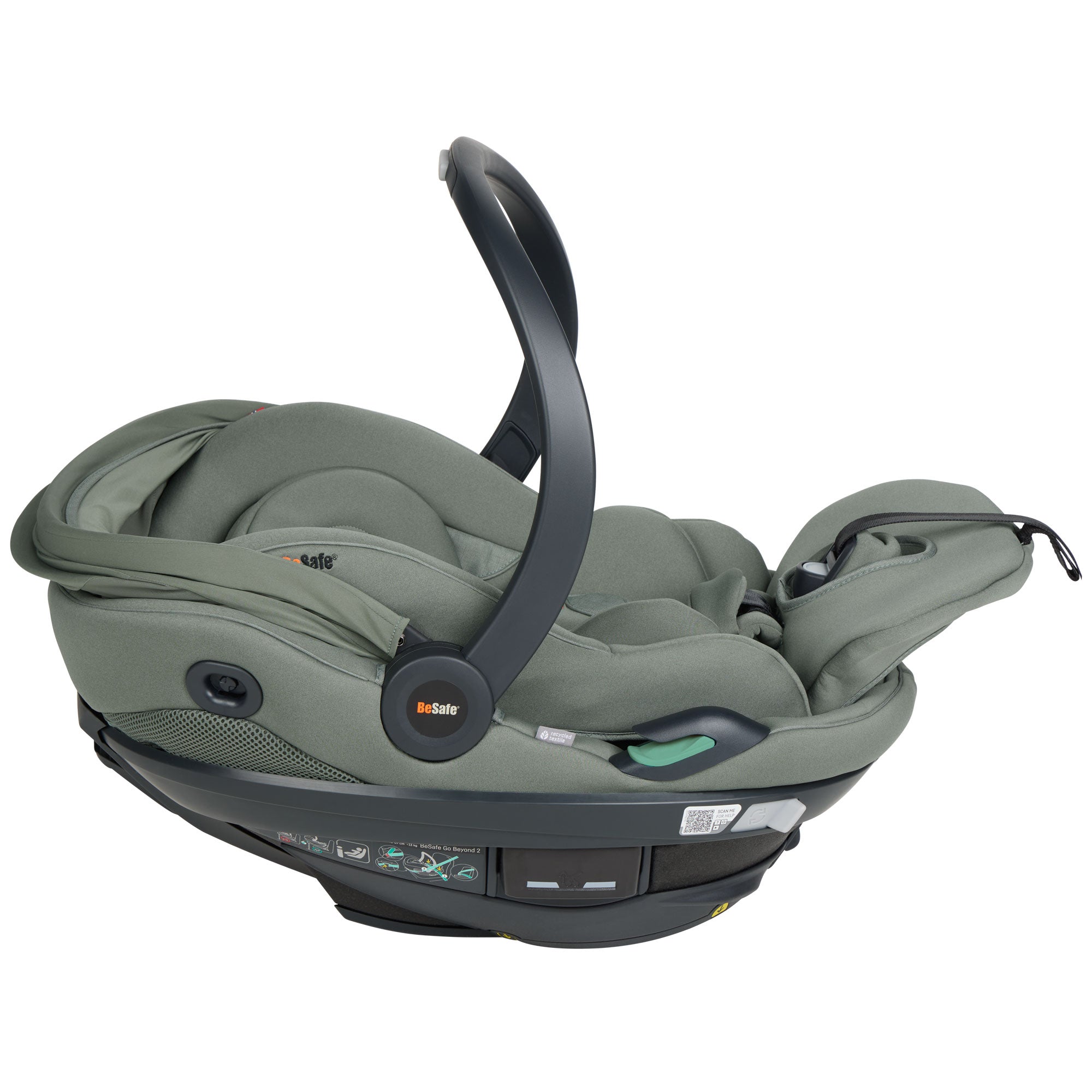 BeSafe Go Beyond 2 Car Seat in Meadow Green Soft Breeze