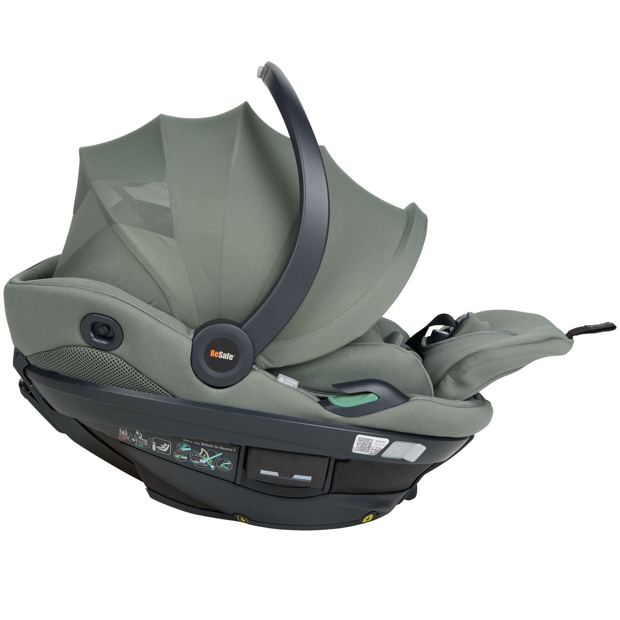 BeSafe Go Beyond 2 Car Seat in Meadow Green Soft Breeze
