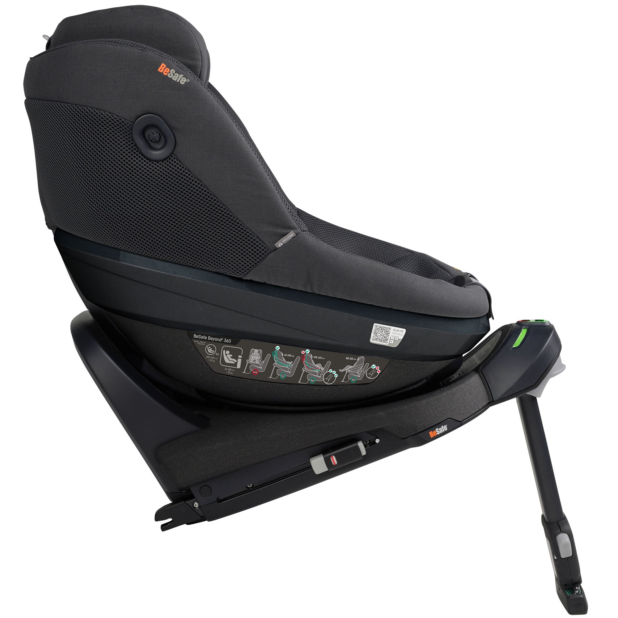 BeSafe Beyond 2 360 Car Seat & Base in Anthracite Mesh