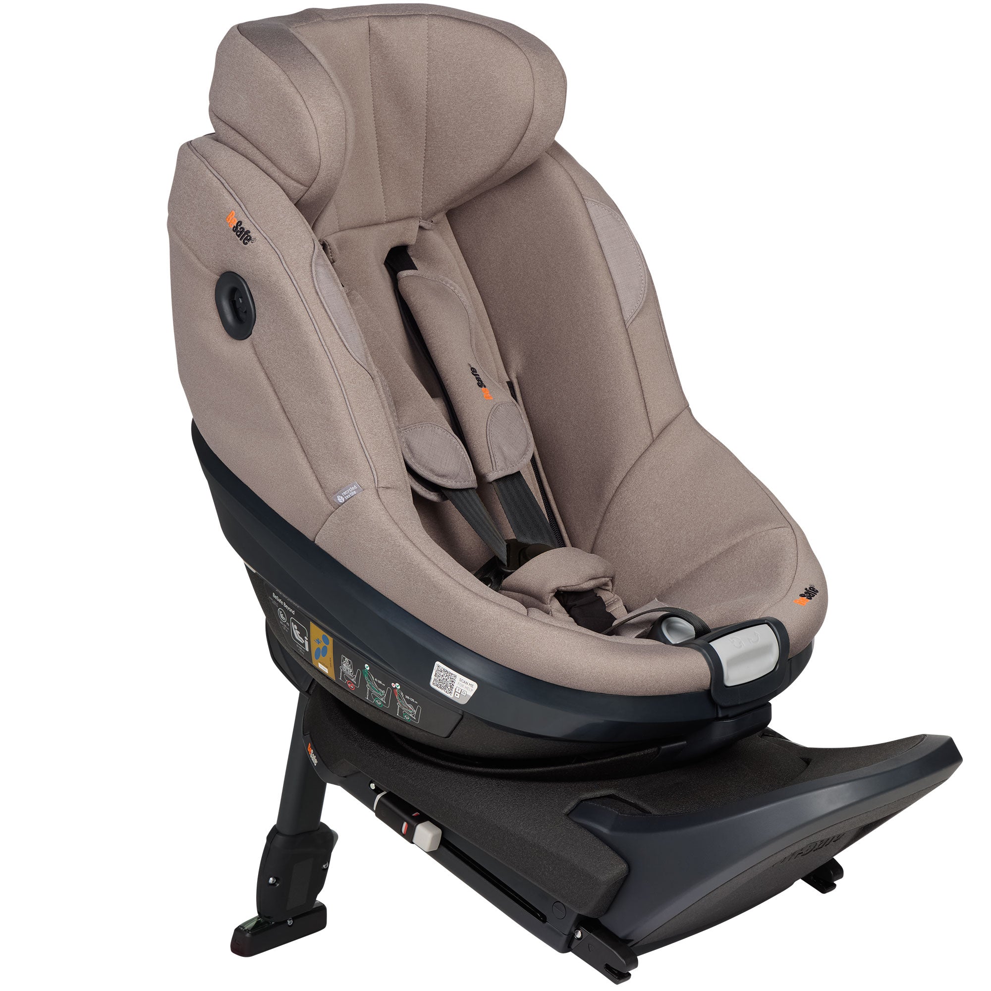BeSafe Beyond 2 Rear Facing Car Seat in Dark Sand Soft Breeze