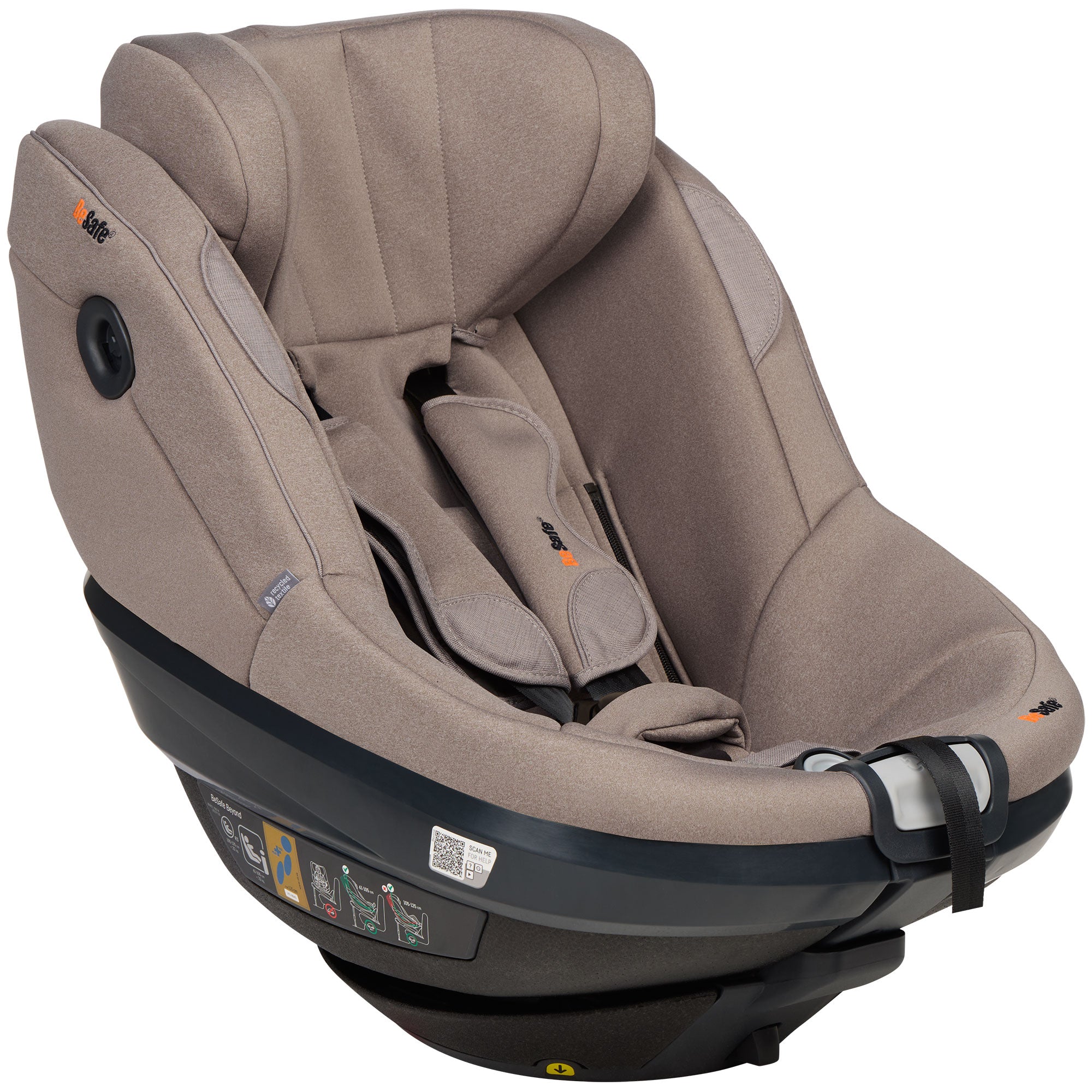 BeSafe Beyond 2 Rear Facing Car Seat in Dark Sand Soft Breeze