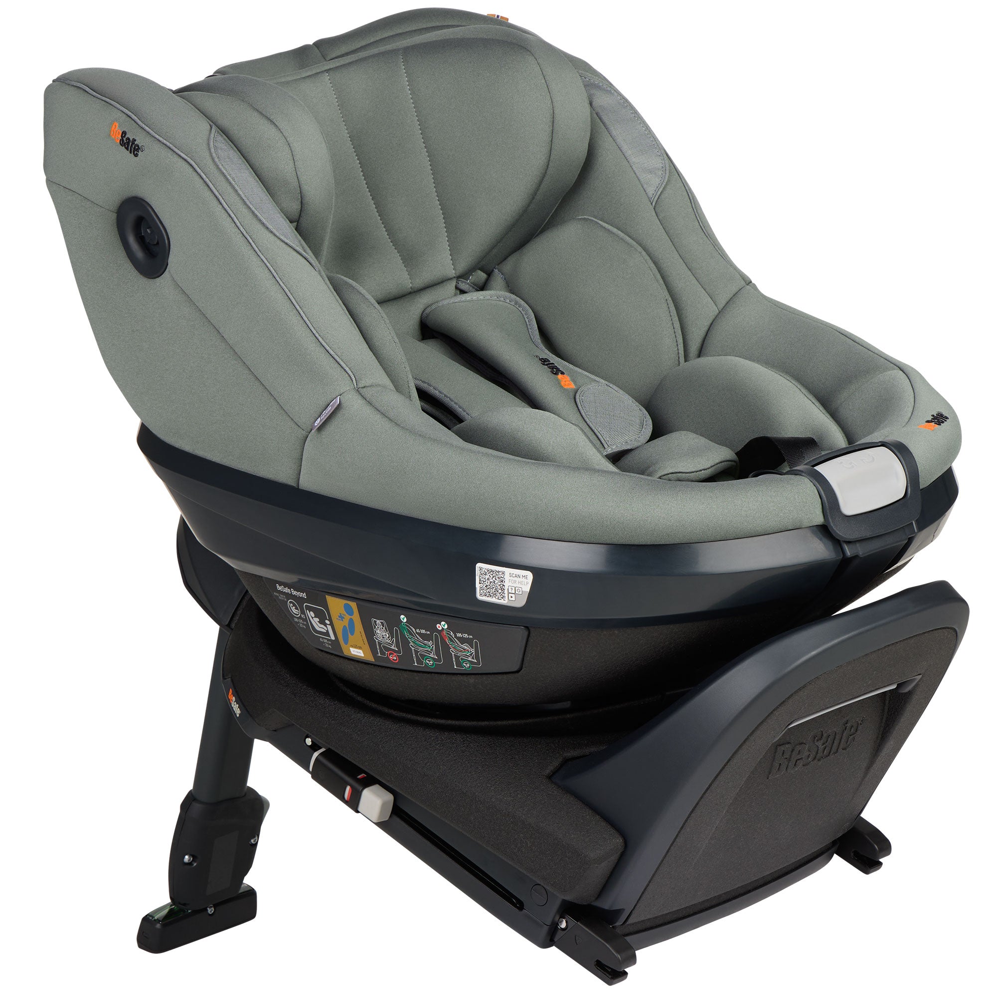 BeSafe Beyond 2 Rear Facing Car Seat in Meadow Green Soft Breeze