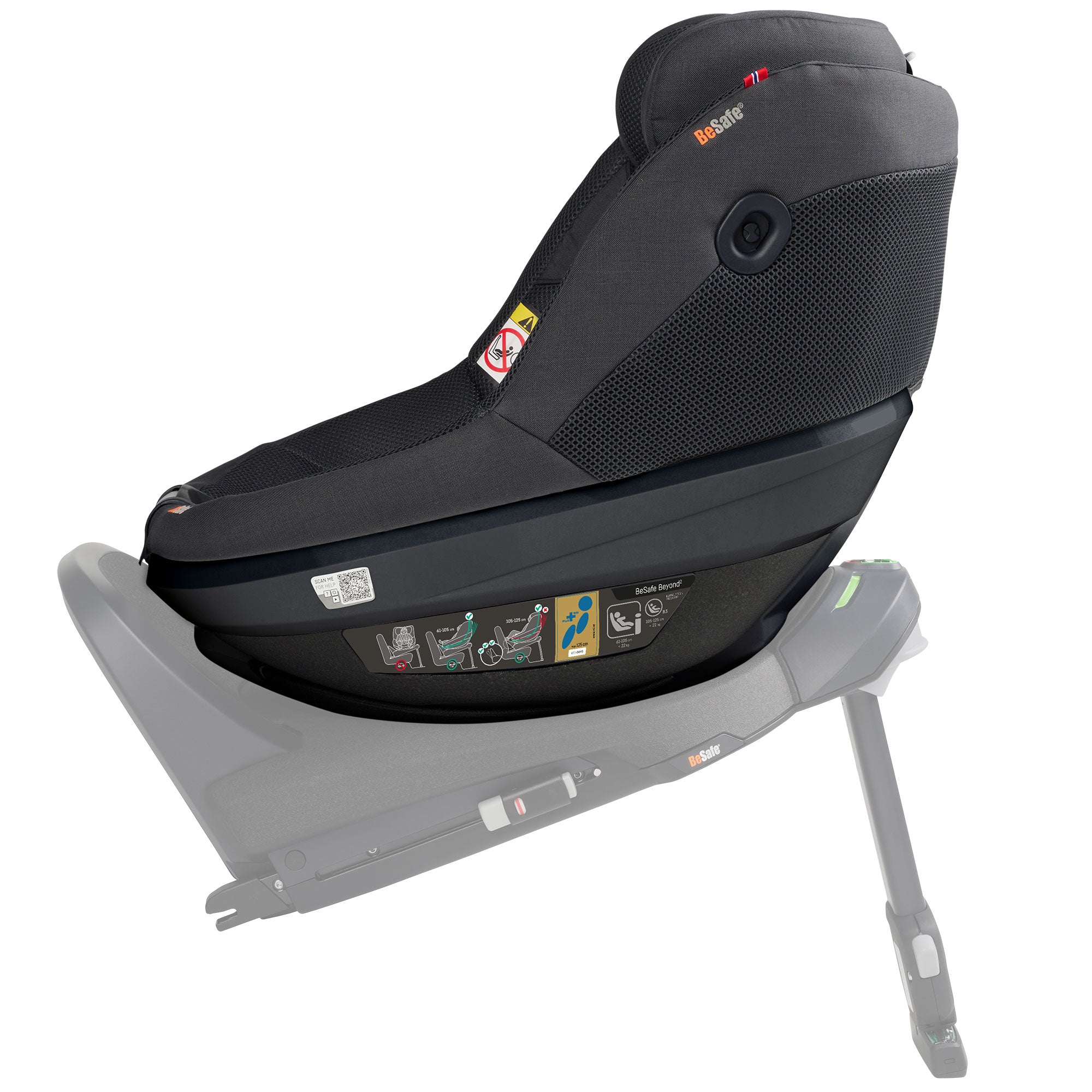 BeSafe Beyond 2 Rear Facing Car Seat in Anthracite Mesh