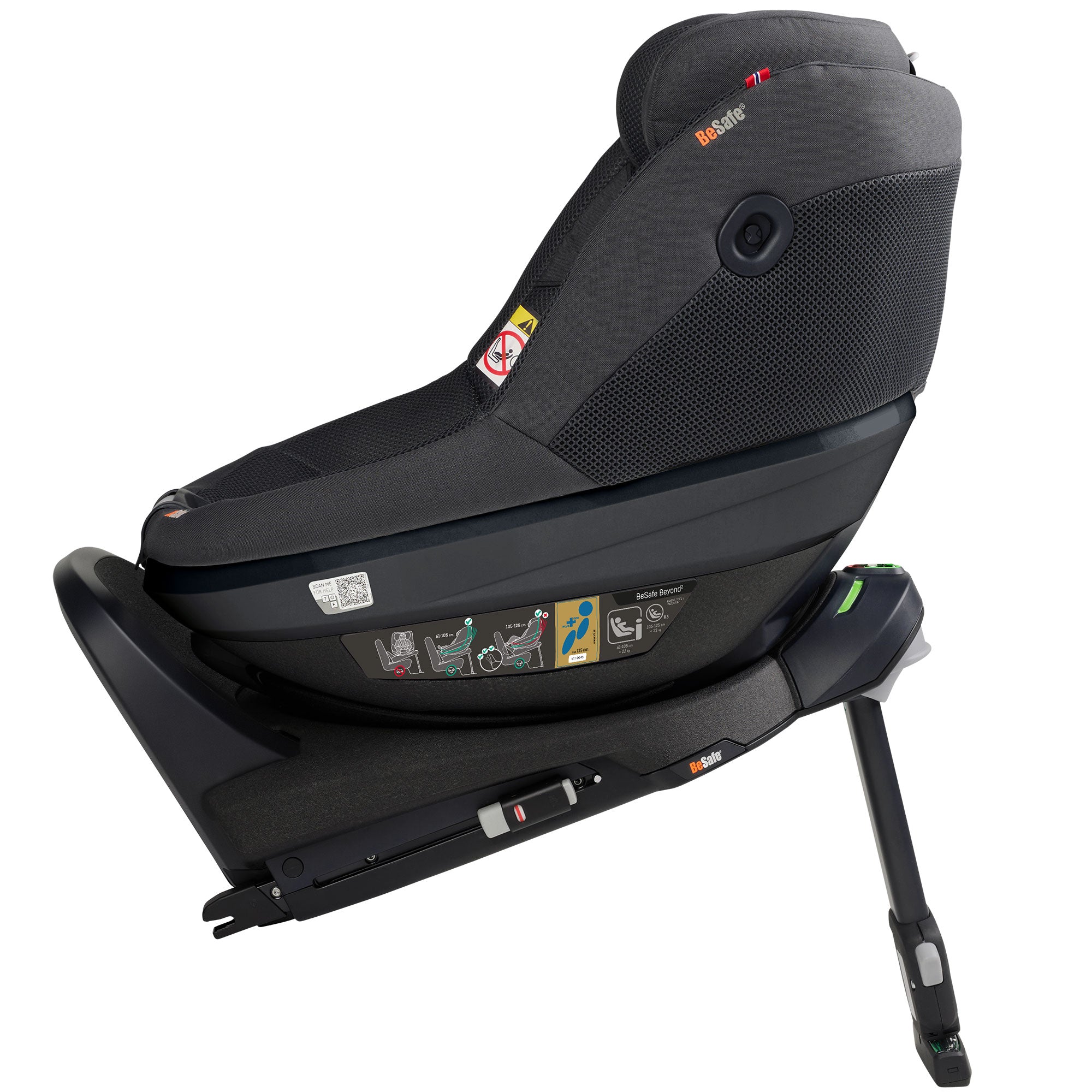 BeSafe Beyond 2 Rear Facing Car Seat in Anthracite Mesh