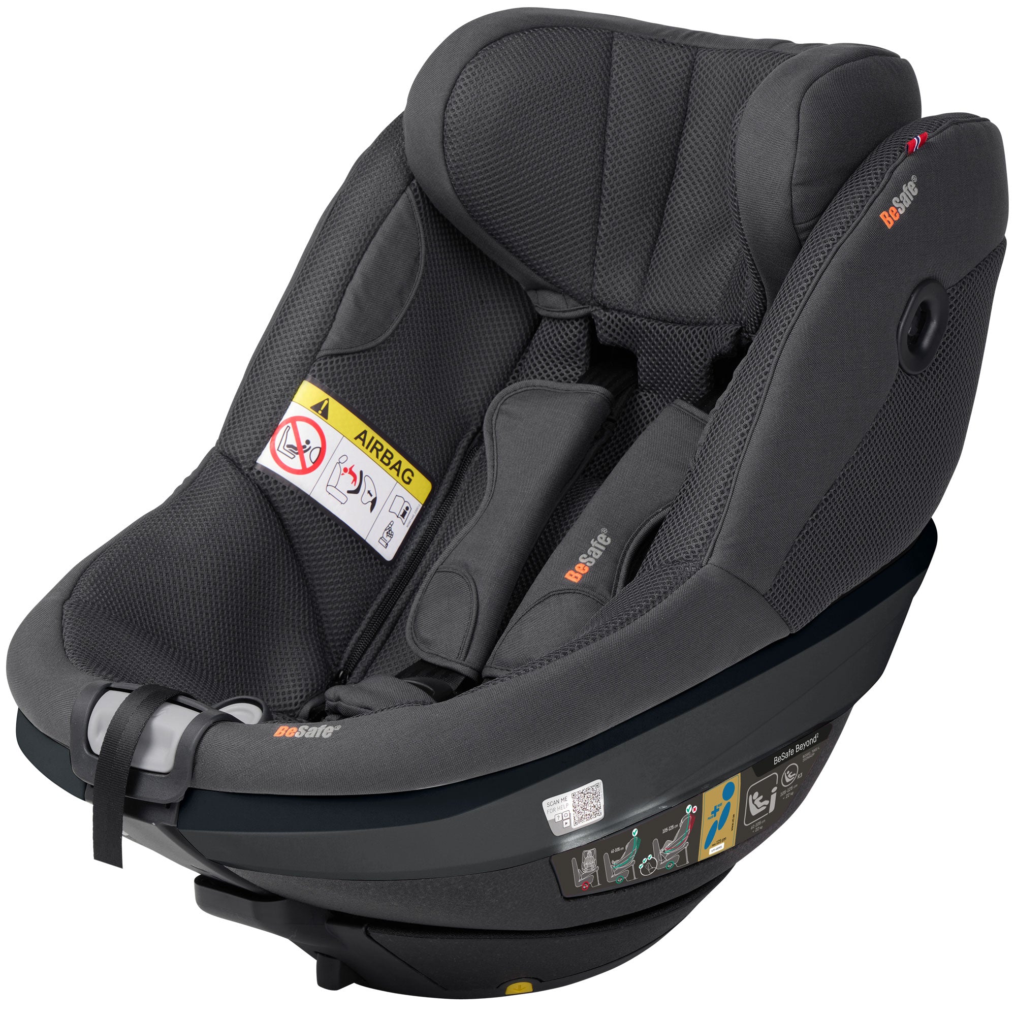 BeSafe Beyond 2 Rear Facing Car Seat in Anthracite Mesh