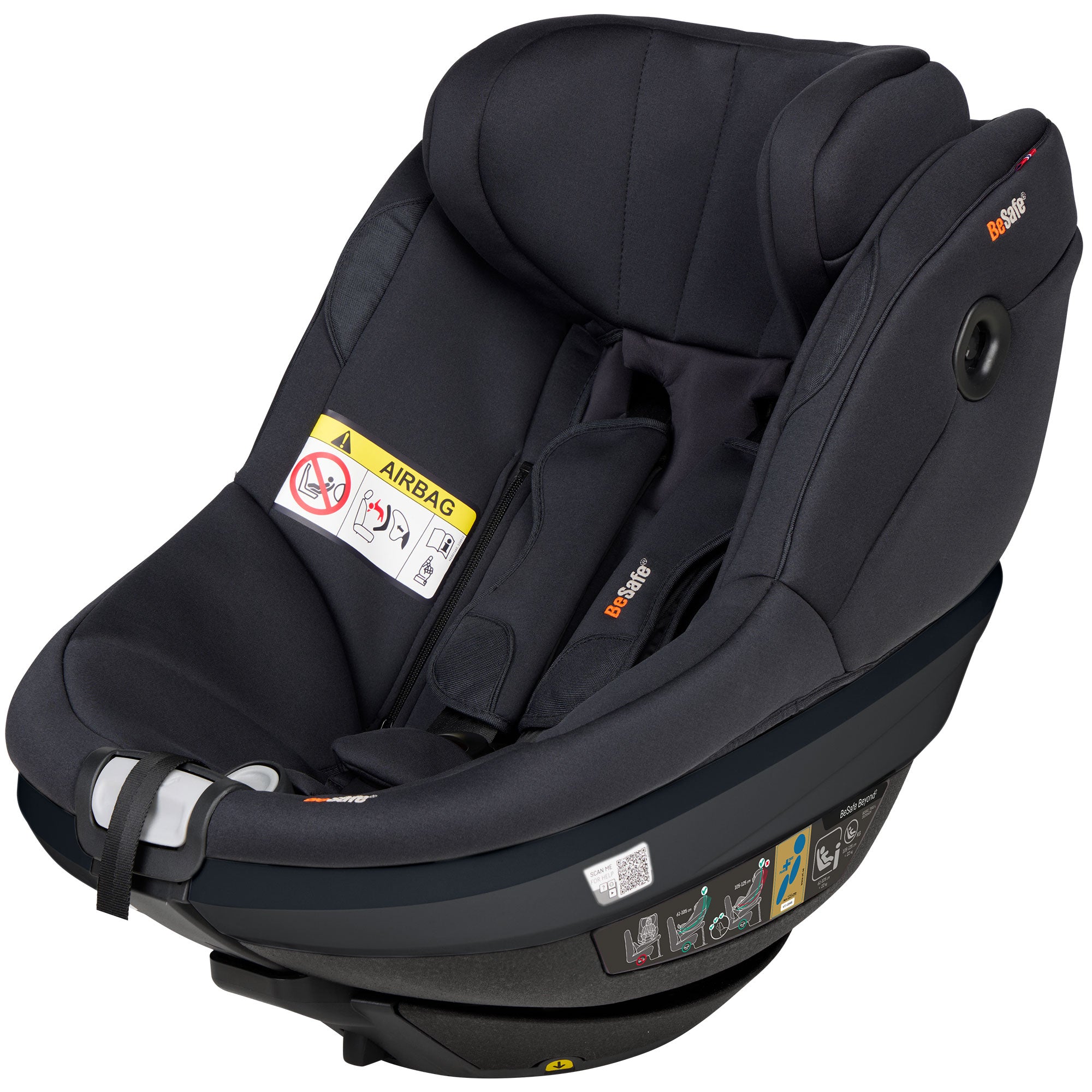 BeSafe Beyond 2 Rear Facing Car Seat in Black Soft Breeze