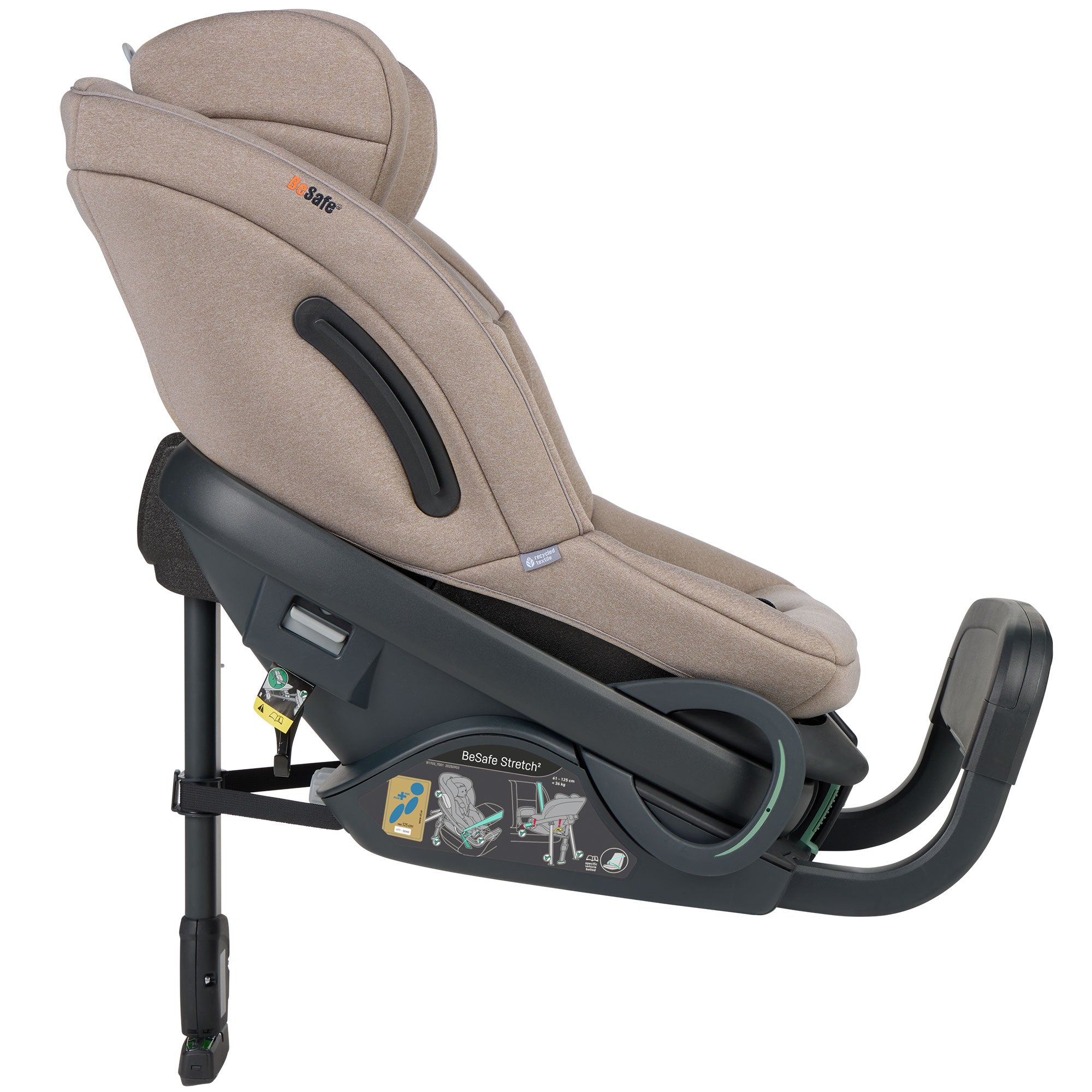 BeSafe Stretch 2 Car Seat in Dark Sand Soft Breeze