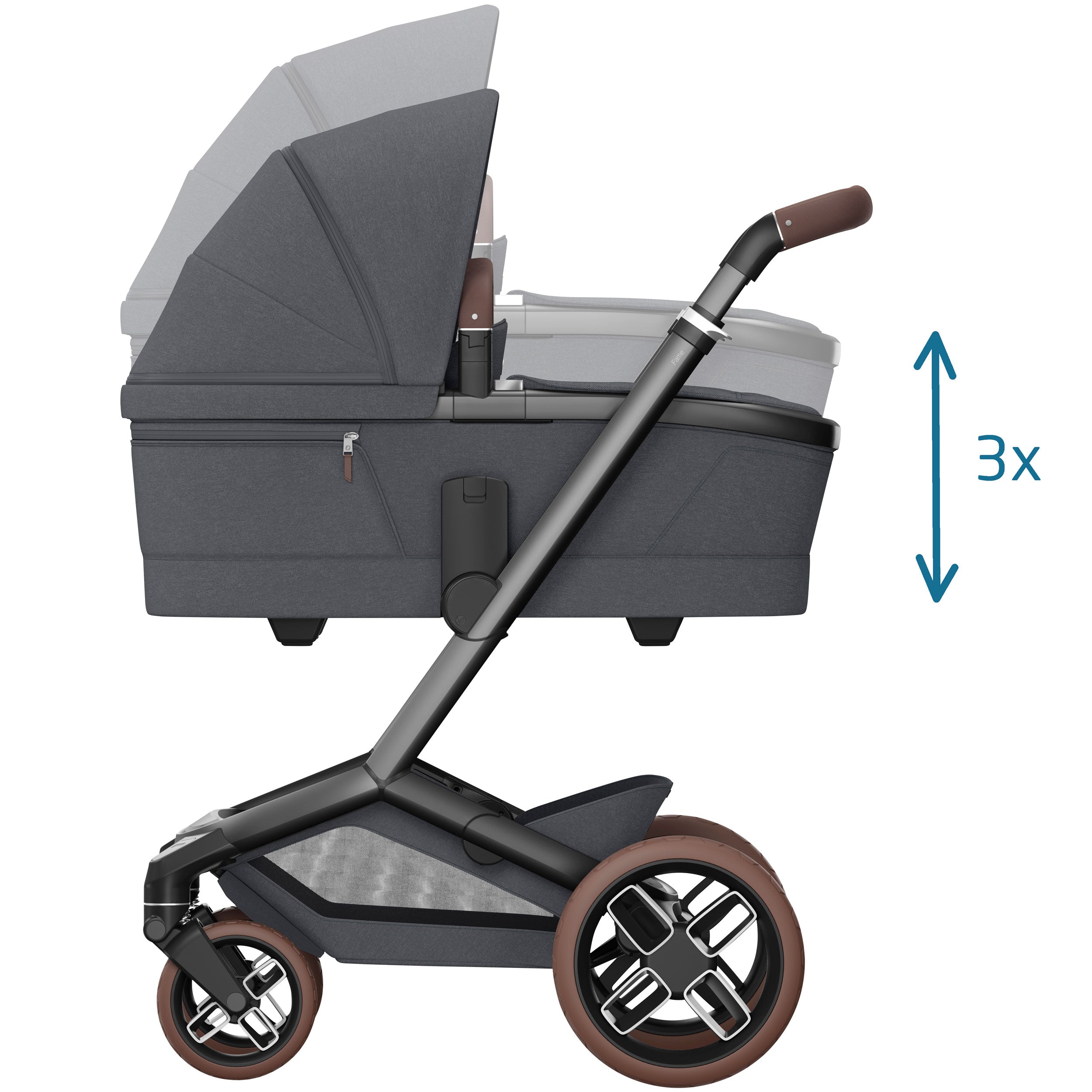 Maxi-Cosi FAME Pram with Carrycot in Twillic Graphite