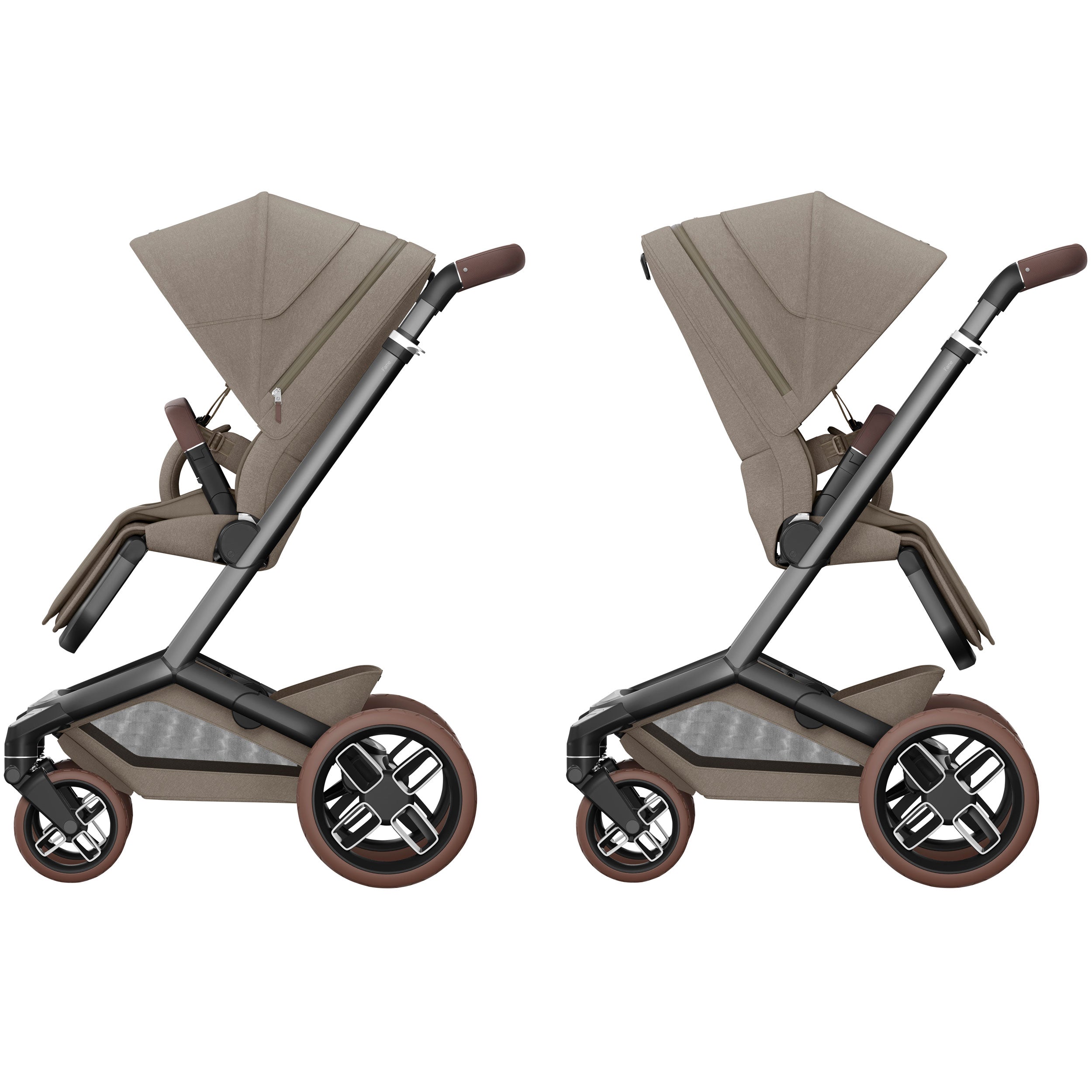 Maxi-Cosi FAME Pram with Carrycot in Twillic Truffle (Brown Wheels)