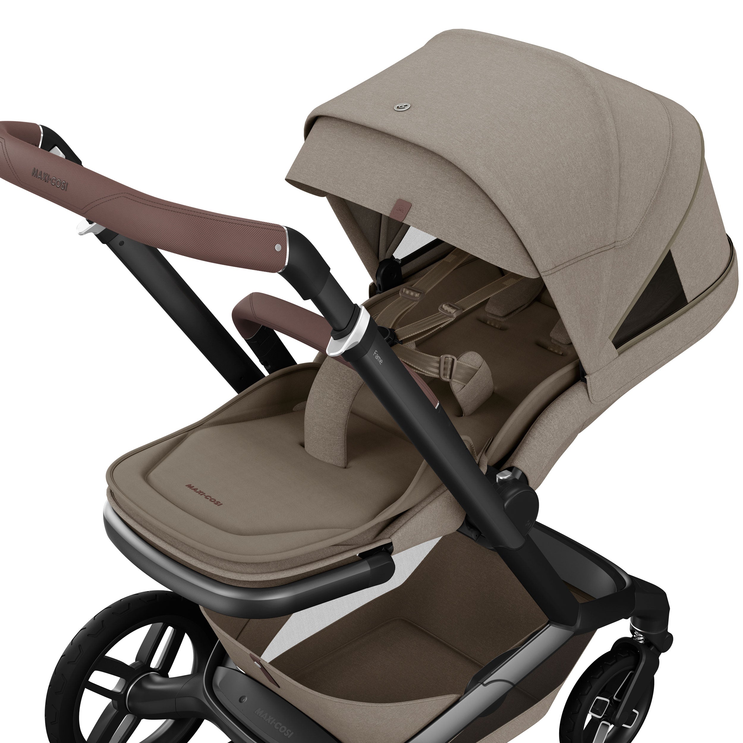Maxi-Cosi FAME Pram with Carrycot in Twillic Truffle (Black Wheels)