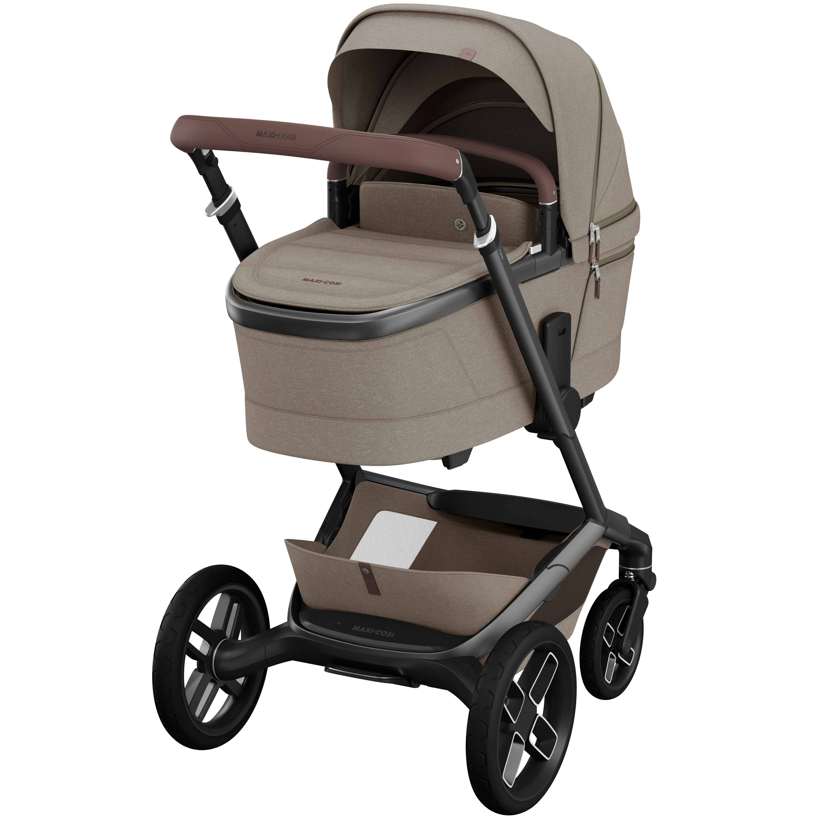 Maxi-Cosi FAME Pram with Carrycot in Twillic Truffle (Black Wheels)
