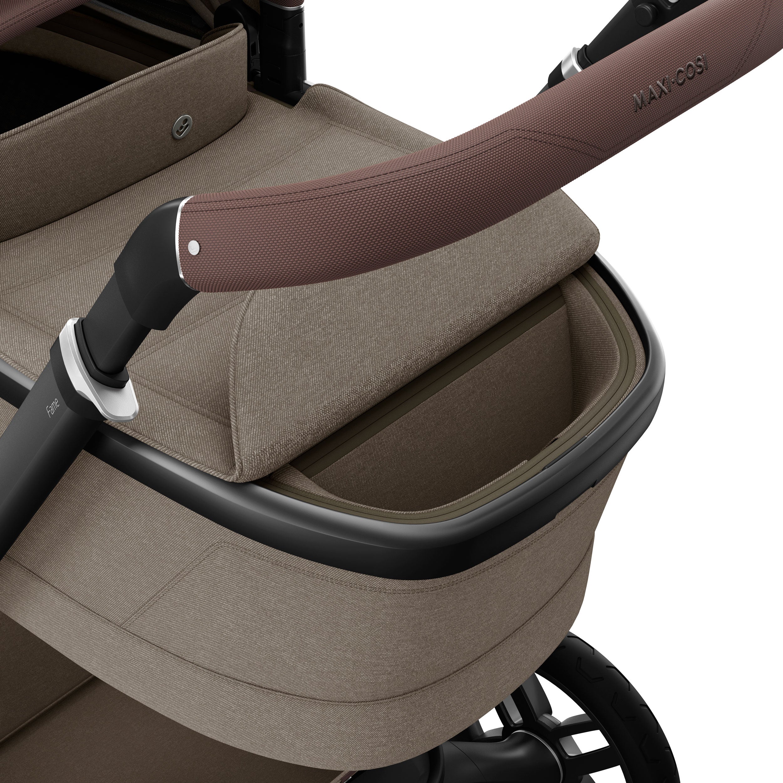 Maxi-Cosi FAME Pram with Carrycot in Twillic Truffle (Black Wheels)