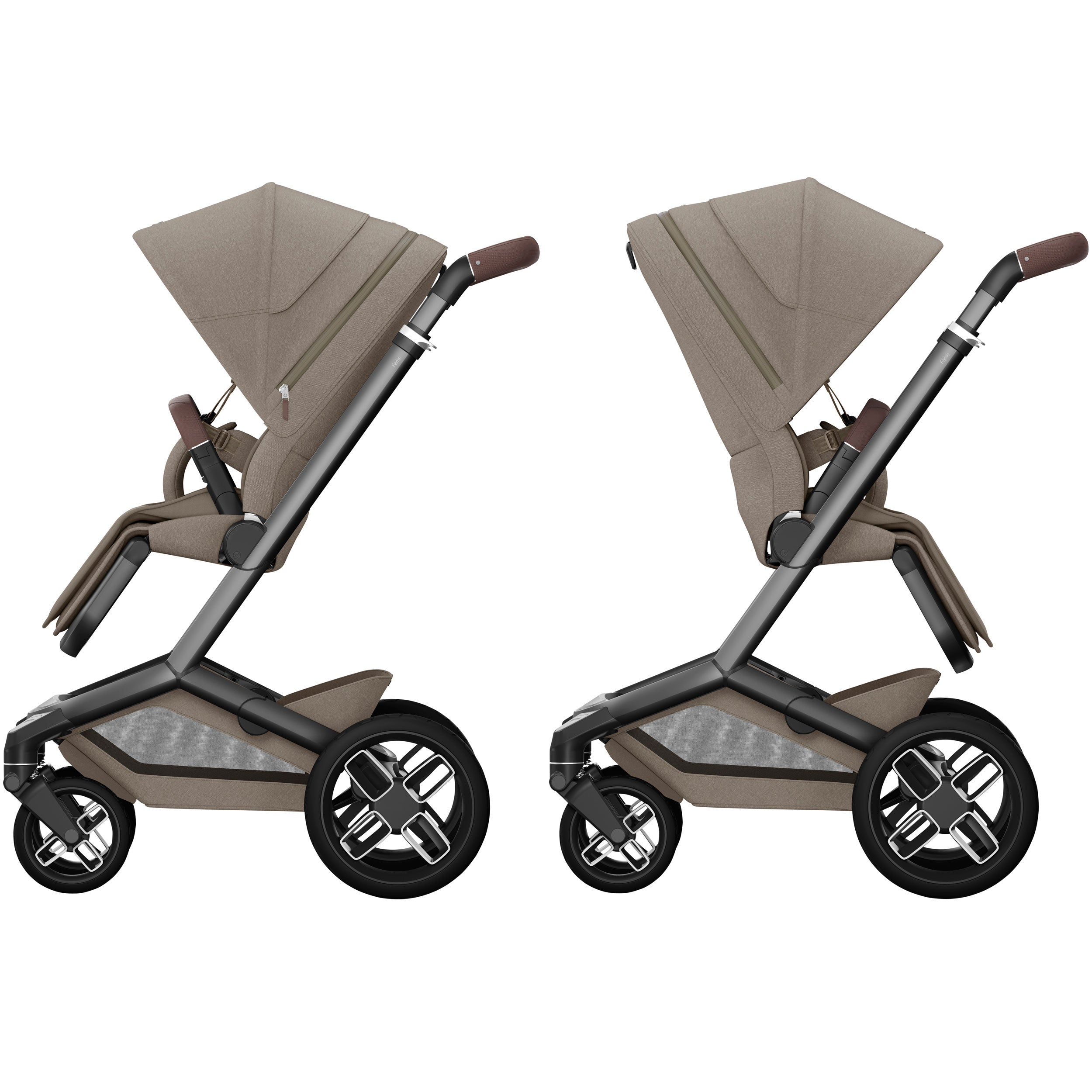 Maxi-Cosi FAME Pram with Carrycot in Twillic Truffle (Black Wheels)