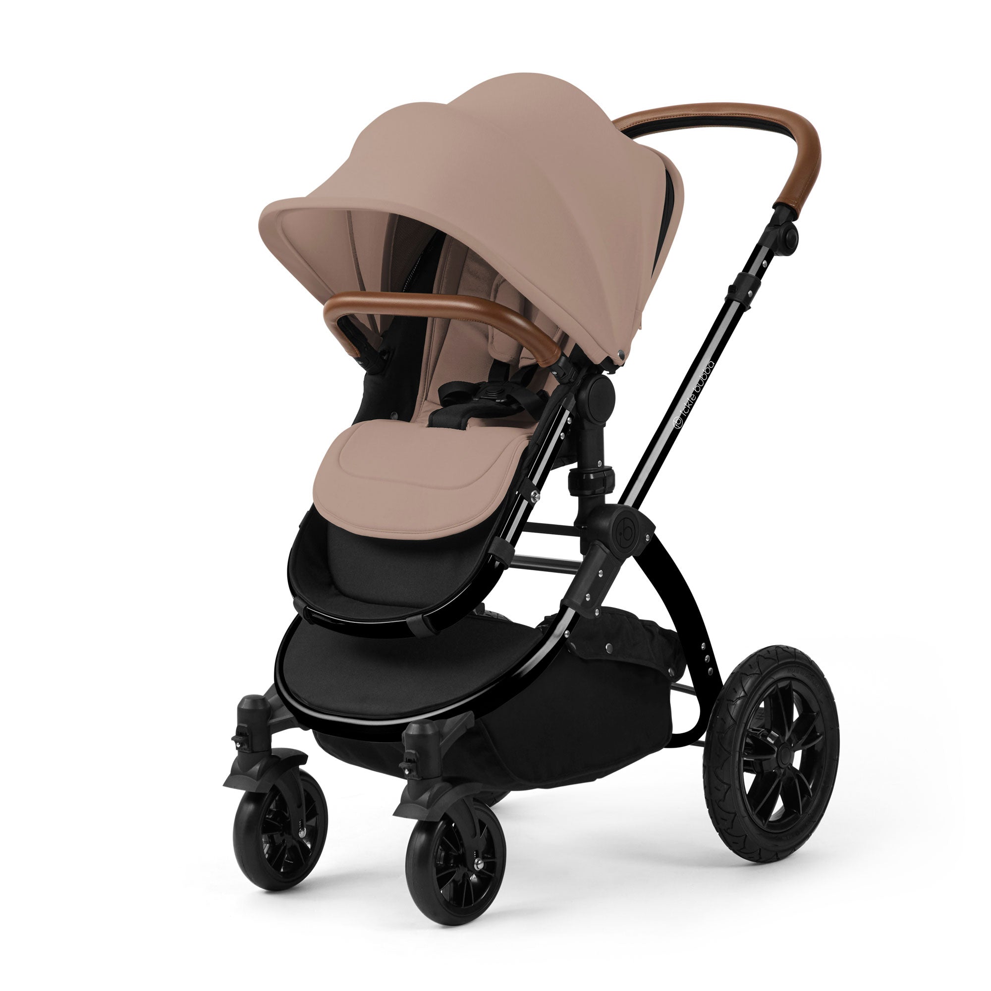 Ickle Bubba Stomp Luxe 12 Piece Travel System with i-Size Nimbus Car Seat & Spin Isofix Base in Desert