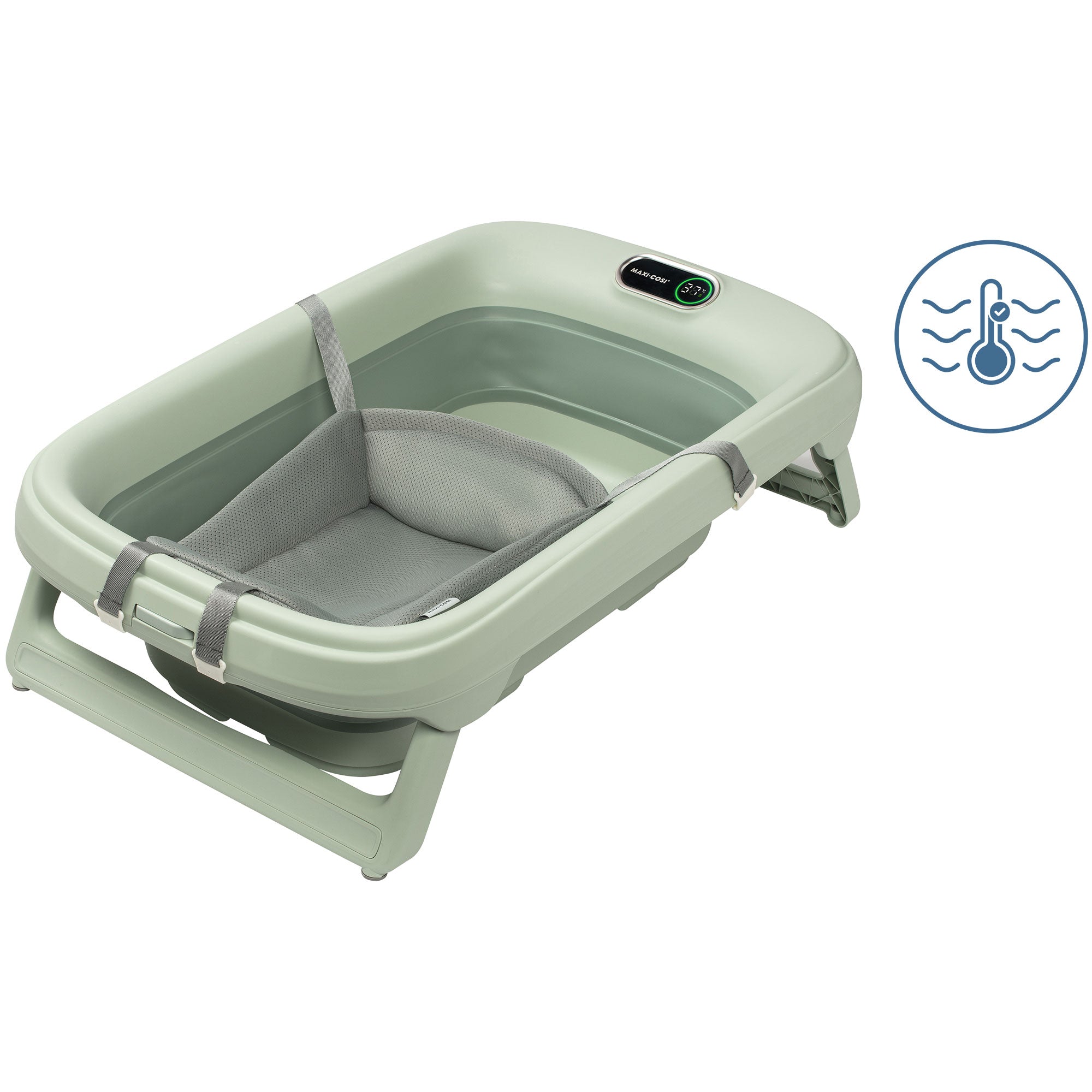 Maxi-Cosi Indigo Plus Bathtub + Newborn Insert in Sage Green
