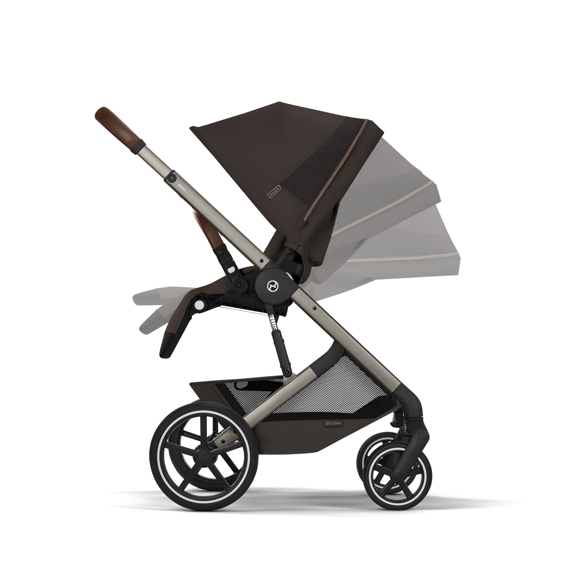 Cybex Balios S Lux Pushchair with Foldable Carrycot in Chocolate Brown