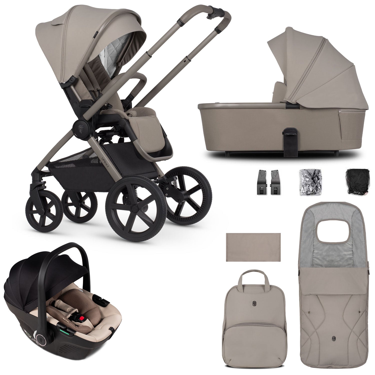 Venicci Tinum Upline 2 3in1 Travel System in Taupe