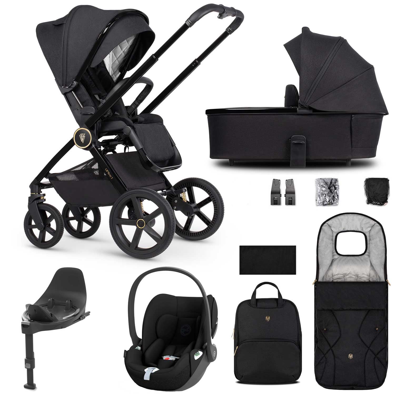 Venicci Tinum Upline 2 3in1 Cybex Travel System in Black