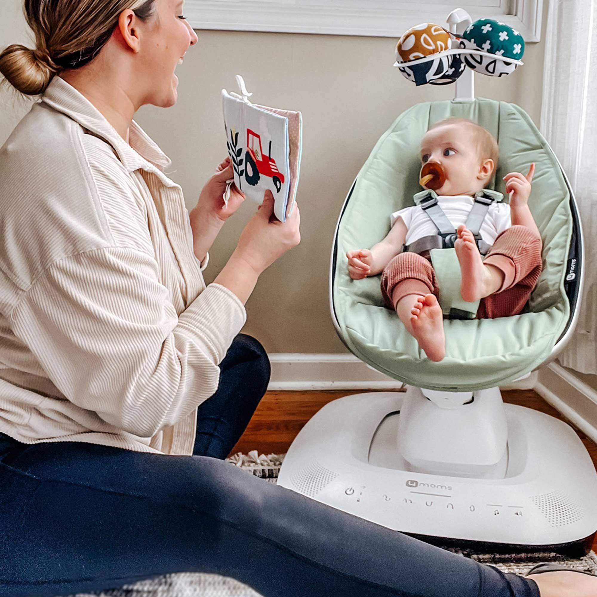 4moms Mamaroo Bouncer 5.0 in Sage Rocking Bouncing Cradles 2001223 817980018167