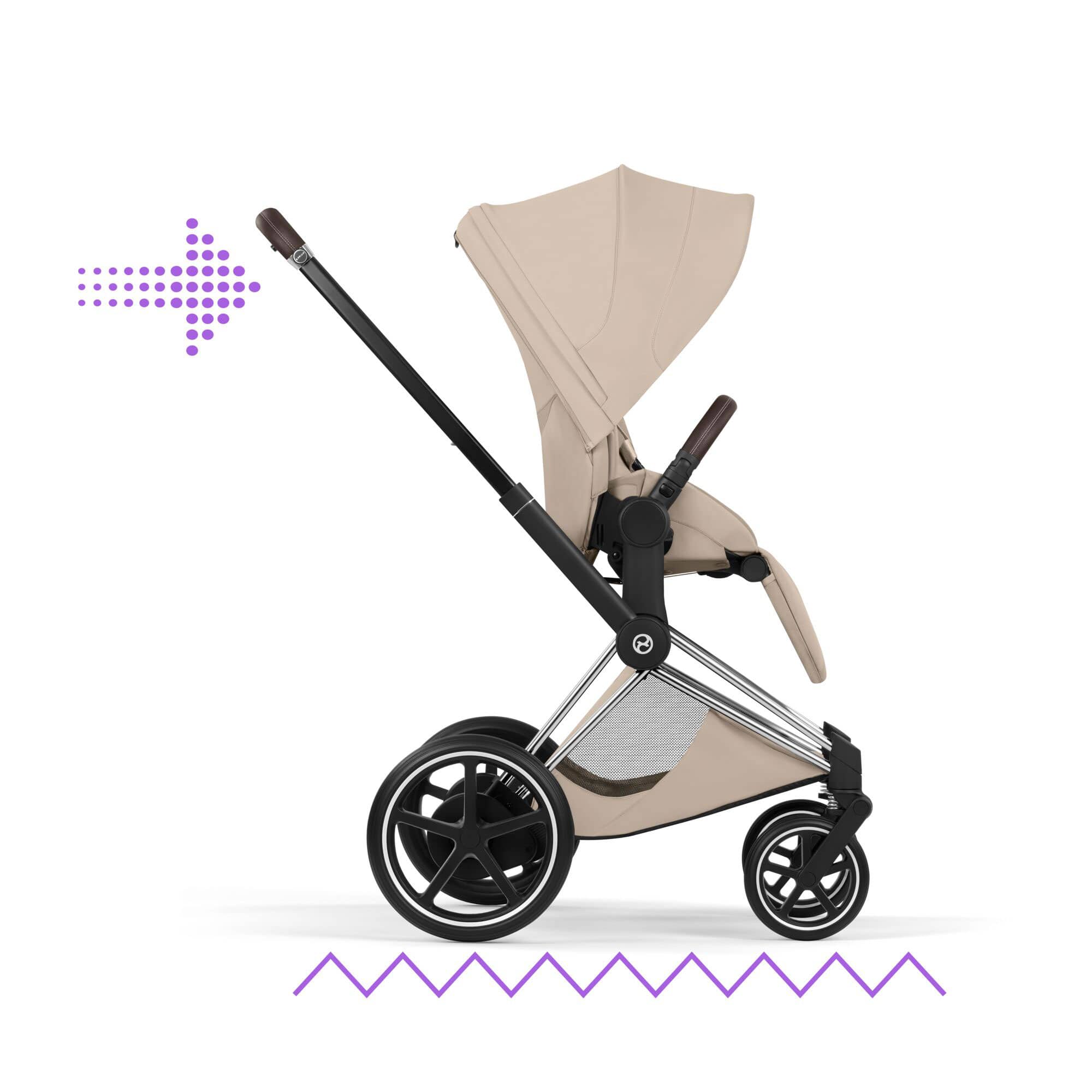 Cybex ePriam Ultimate Accessory  Bundle - Style Collection in Cozy Beige Travel Systems