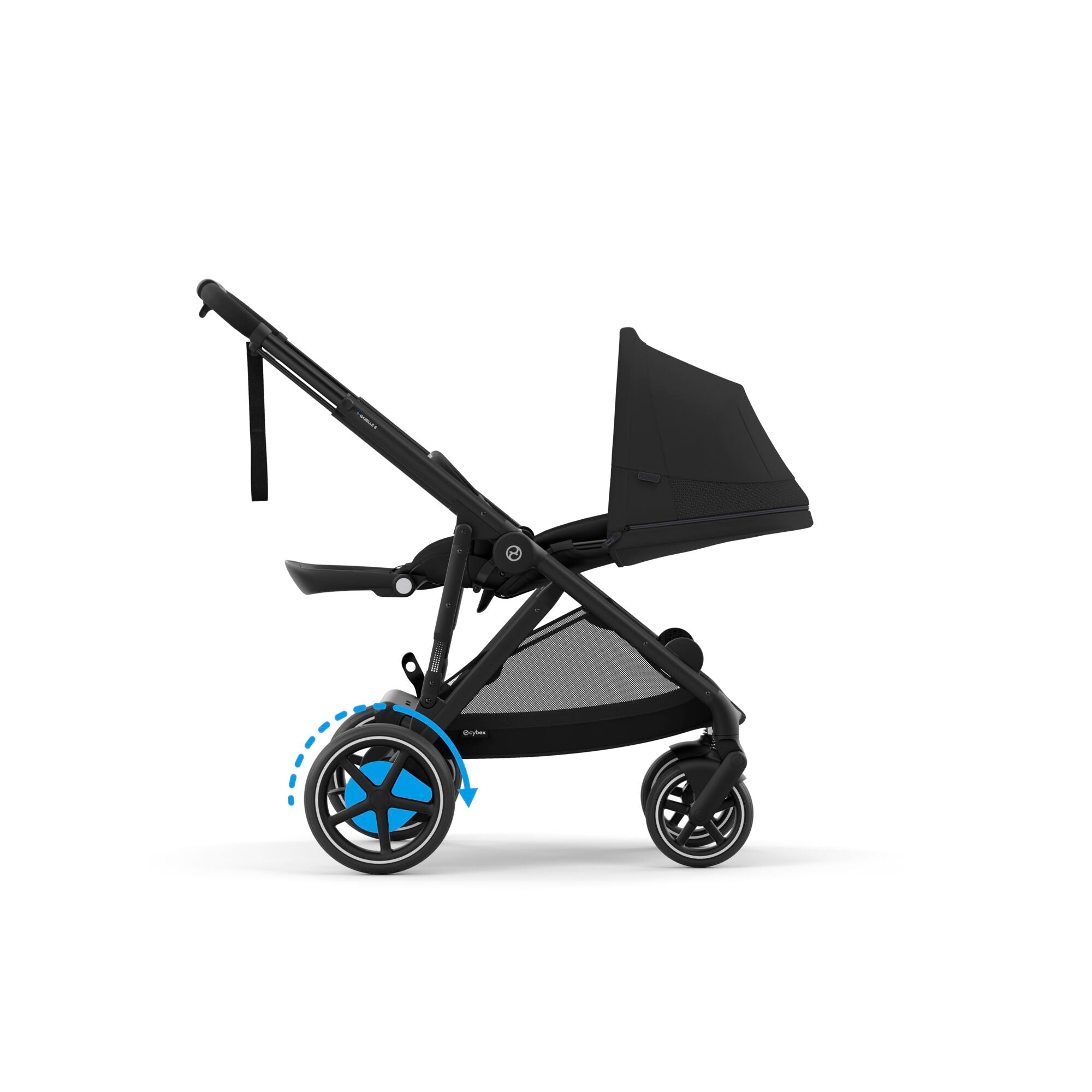 Cybex eGazelle S Twin Luxury Pushchair Bundle in Moon Black