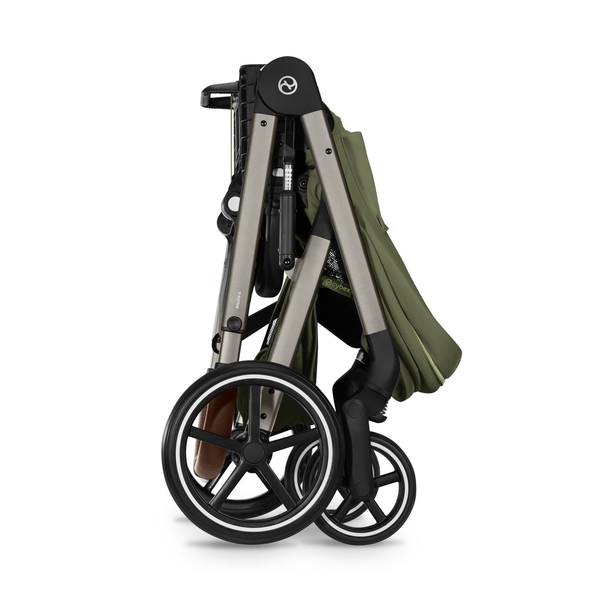 Cybex Balios S Lux Foldable Carrycot Travel System in Moss Green